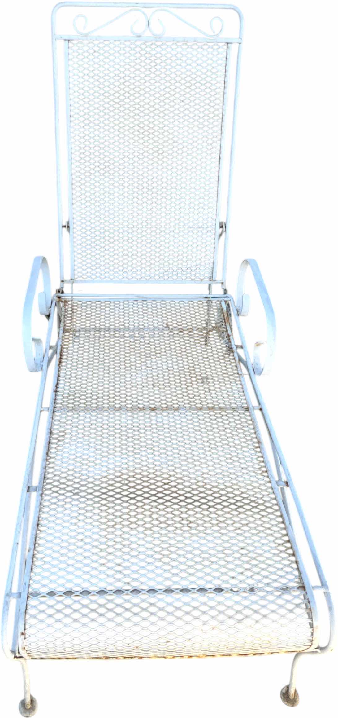 Photo 1 of VINTAGE OUTDOOR METAL LOUNGE CHAIR
54” X 24” X H44”