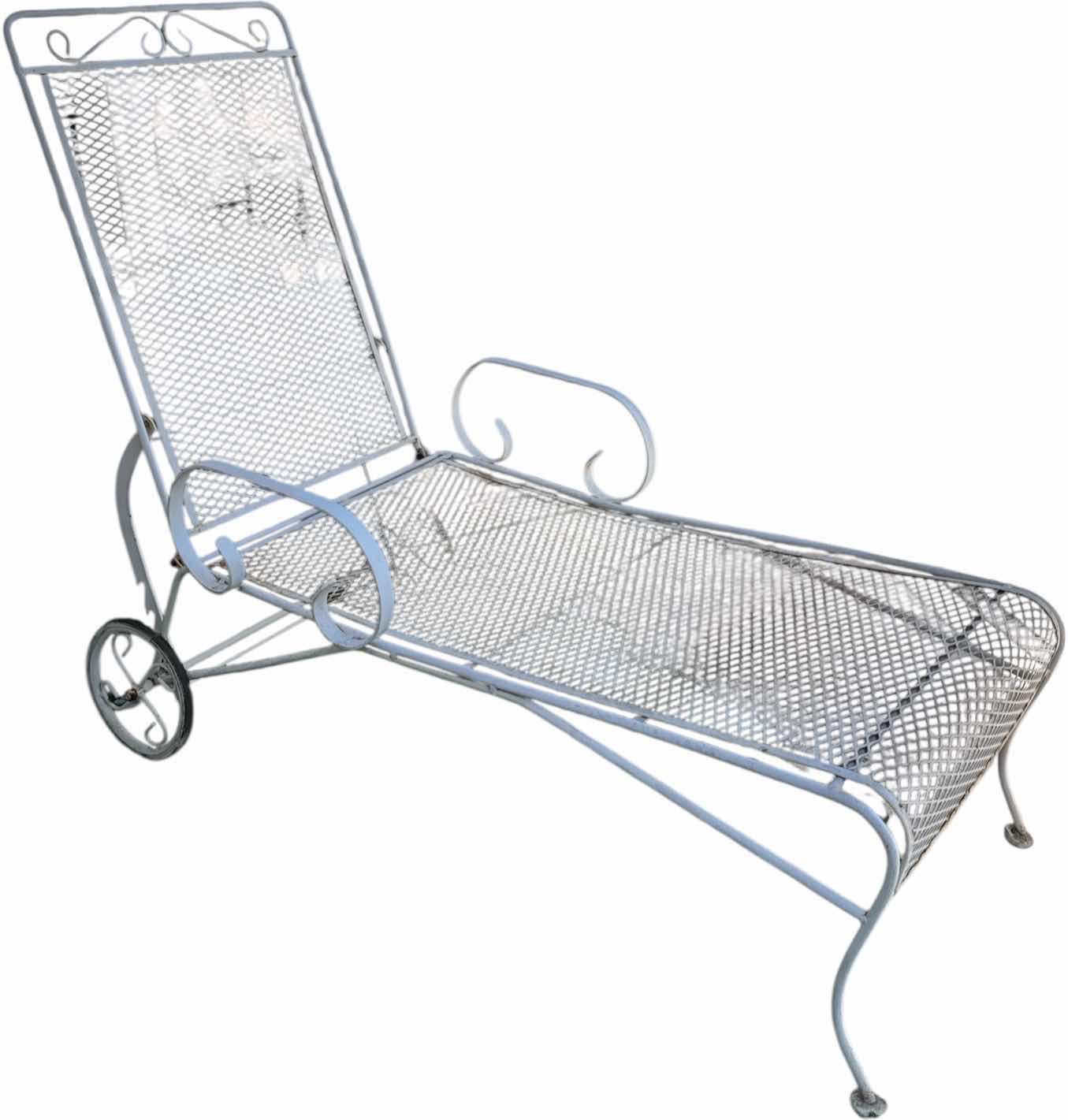 Photo 1 of VINTAGE OUTDOOR METAL LOUNGE CHAIR
54” X 24” X H44”
