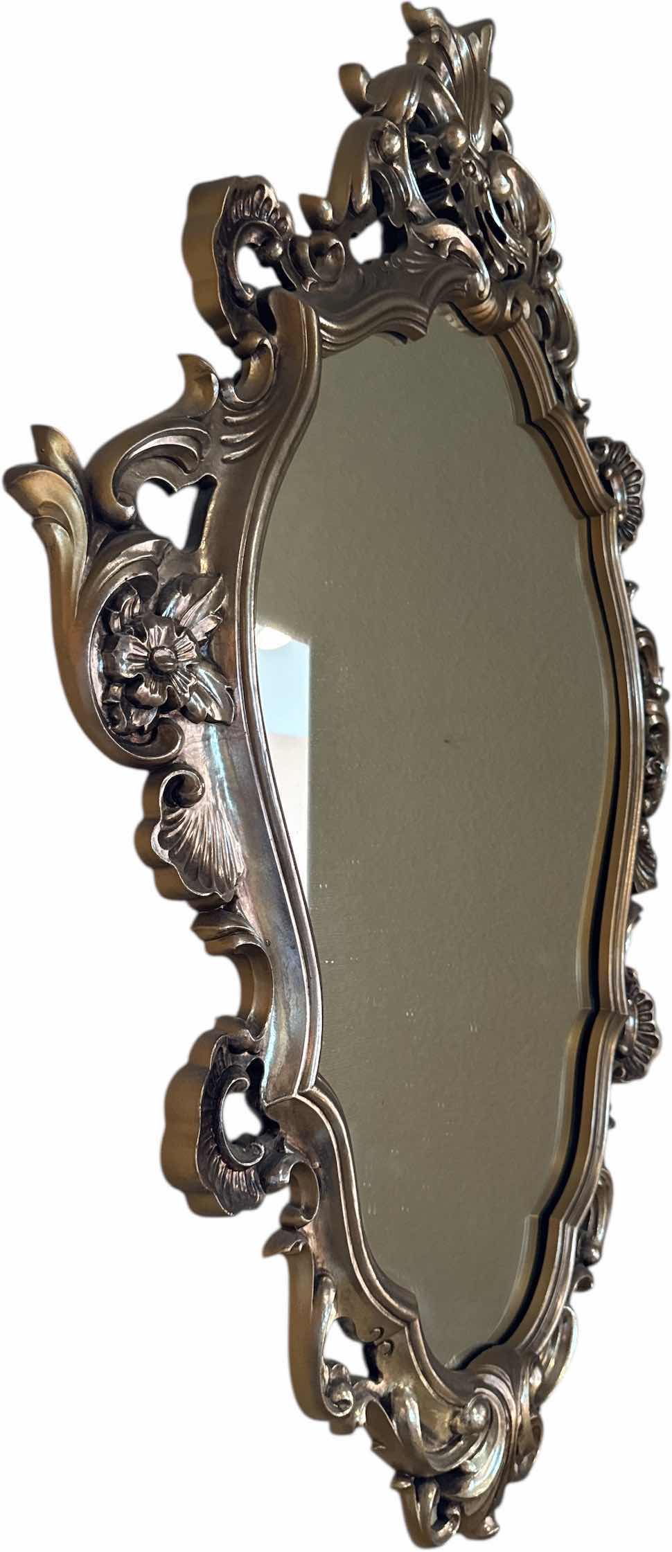 Photo 1 of VINTAGE DECORATIVE WALL MIRROR GOLD TONE RESIN
W33” X L44”