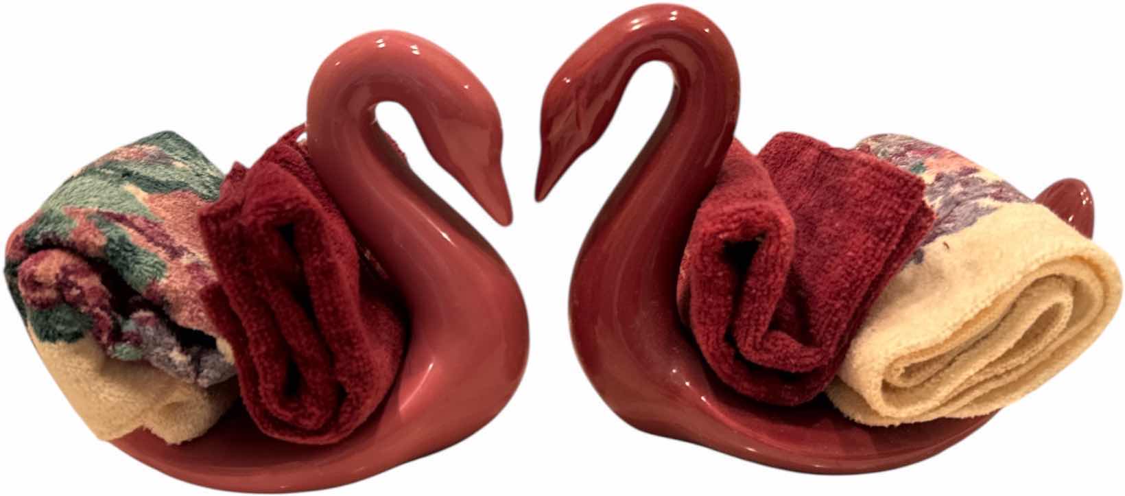 Photo 1 of VINTAGE BATHROOM DECOR AND ESSENTIALS SWAN TOWEL HOLDERS SOAP DISPENSER TOOTHBRUSH HOLDERS