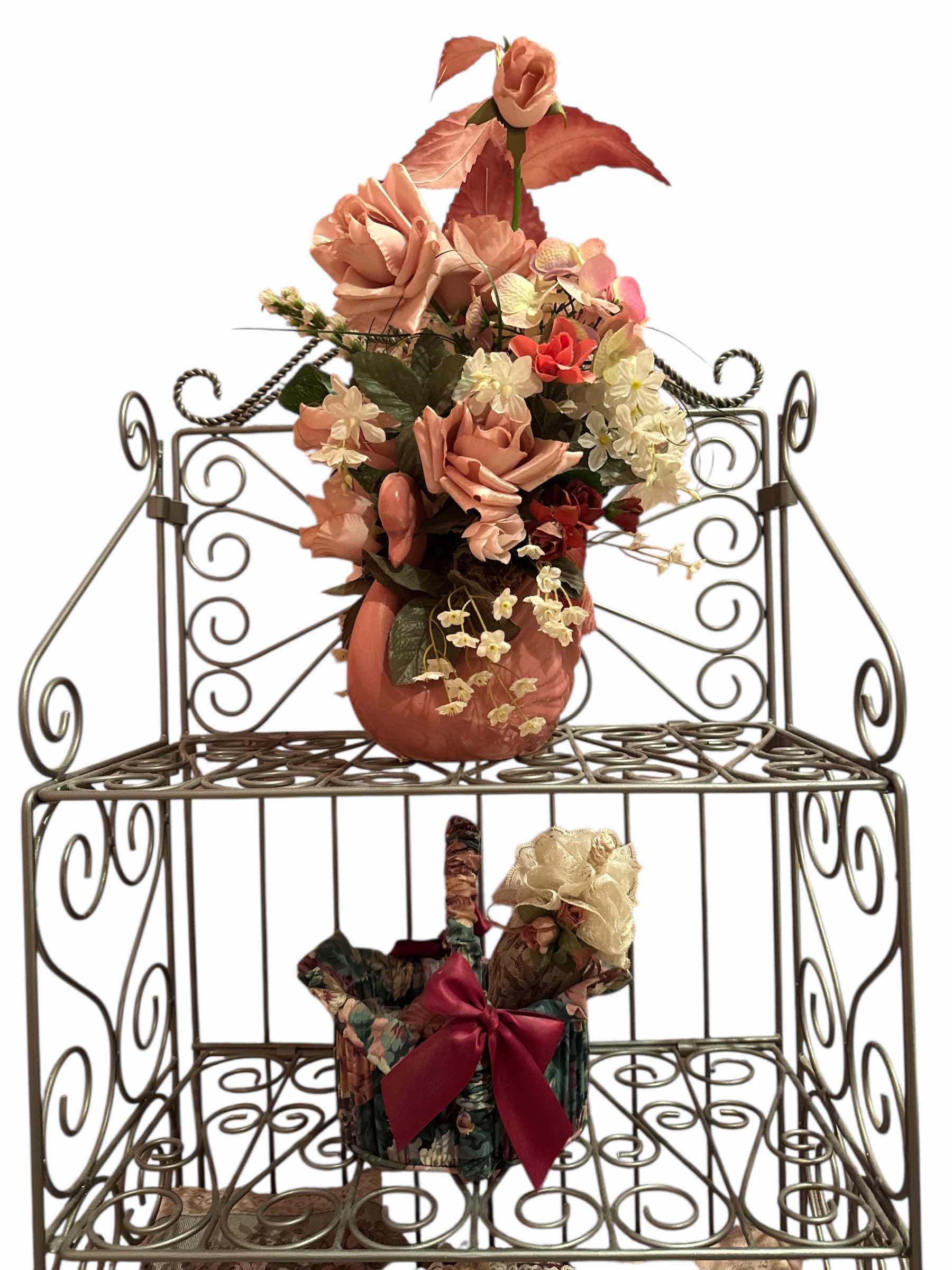 Photo 1 of 5 TIER METAL SHELF RACK INCLUDES HAND TOWELS AND DECOR

19” X 11” X H58”