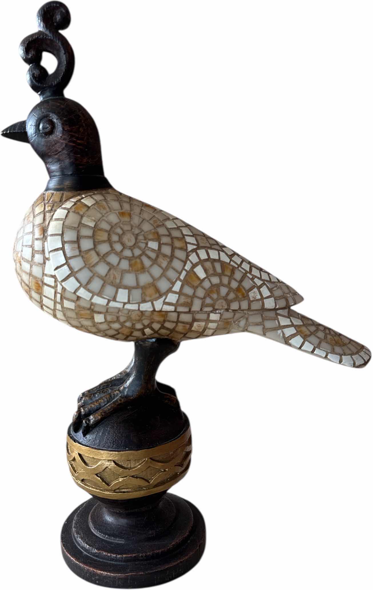 Photo 1 of VINTAGE QUAIL BIRD STATUE SHELL TILE RESIN
W7” X H11”