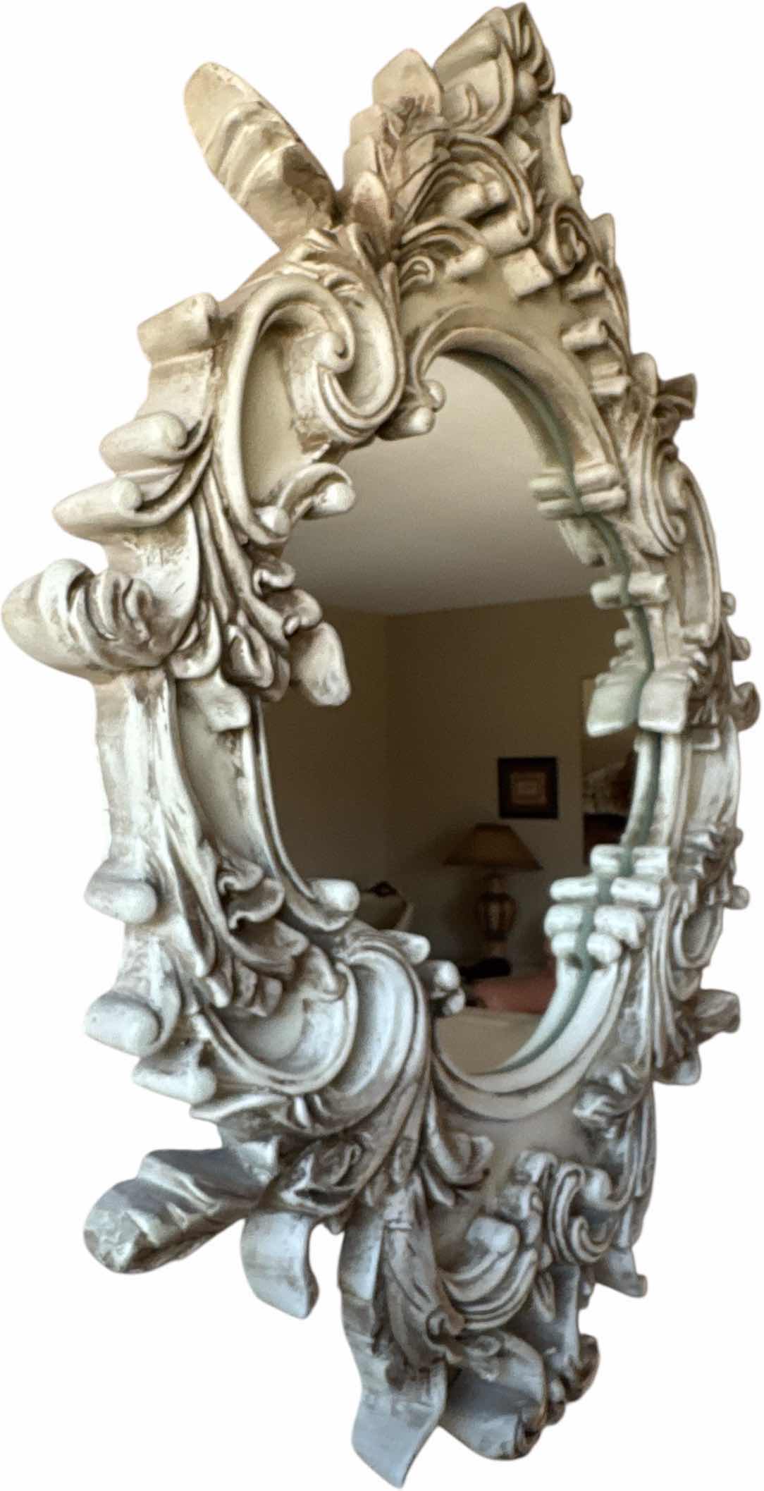 Photo 1 of VINTAGE DECORATIVE WALL MIRROR RESIN
W32” X L40”