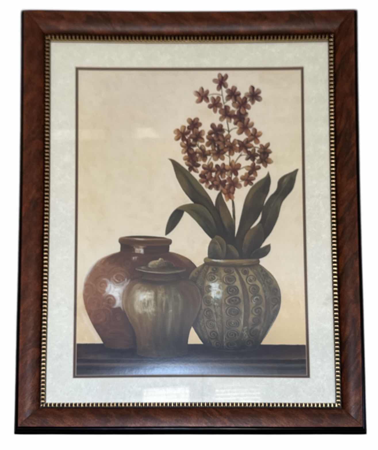 Photo 1 of WOOD FRAMED PRINT ART STILL LIFE PAINTING OF FLOWES IN VASE
W35” X L42”