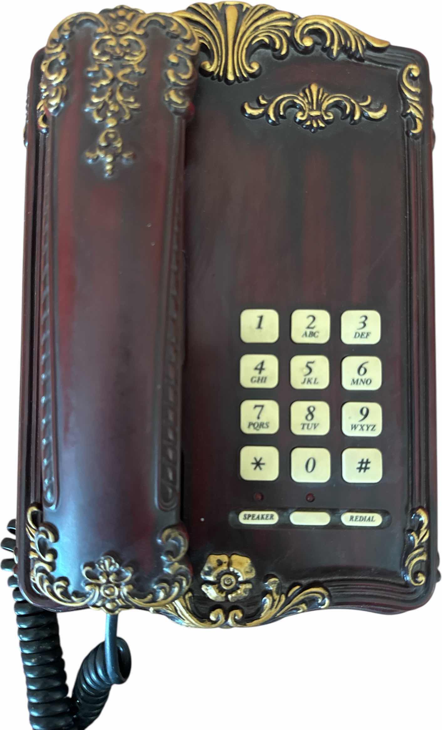 Photo 1 of VINTAGE TAIWOOD ART VICTORIA TELEPHONE ORNATE DESIGN
7” X 10” X H4”