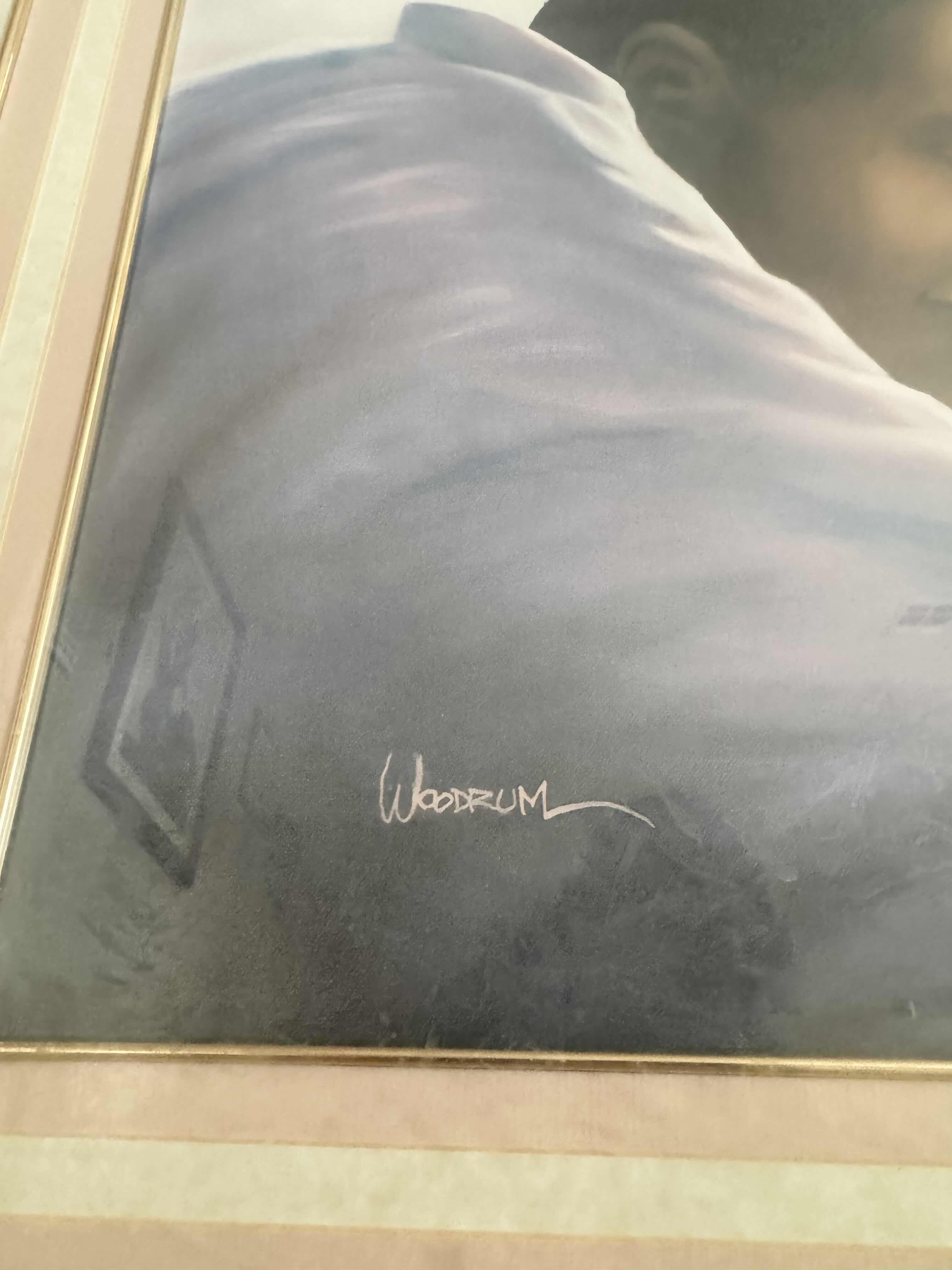 Photo 1 of VINTAGE GOLD TONED RESIN FRAMED PRINT ART OF FATHER AND CHILD BY WOODRUM
W40” X L34”