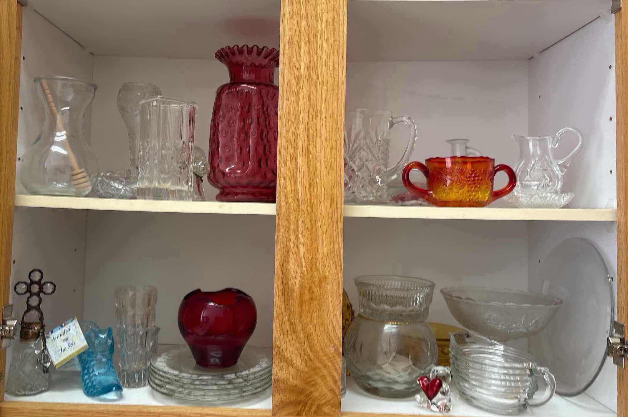 Photo 1 of CONTENTS OF CABINET GLASS DECOR