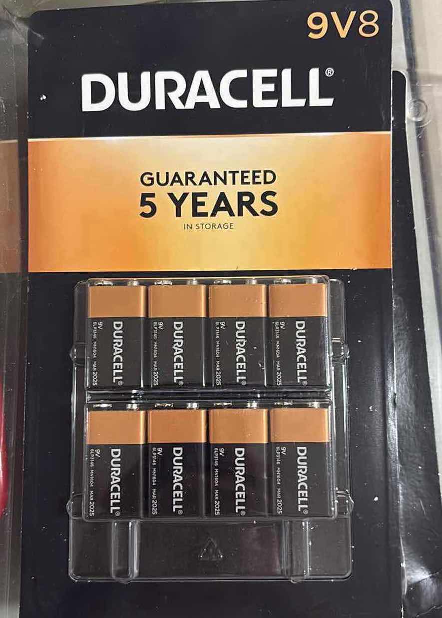 Photo 1 of DURACELL 9V AND D BATTERIES