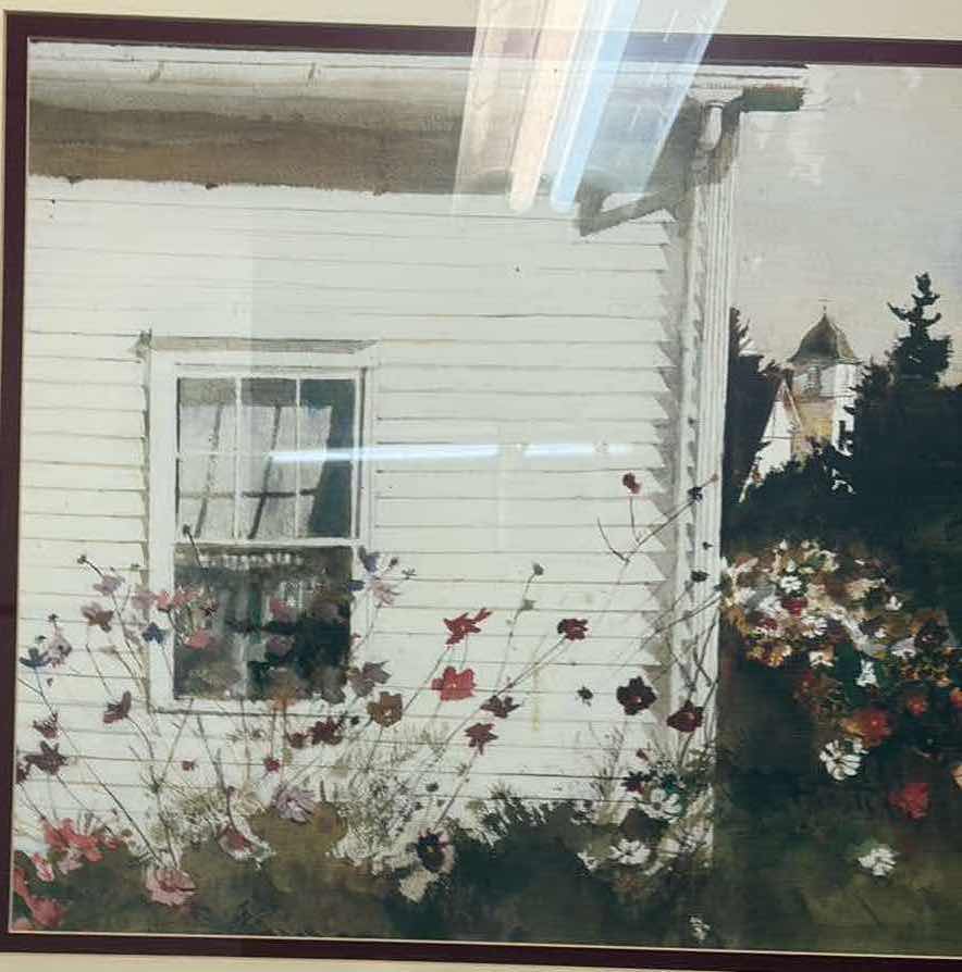 Photo 1 of FRAMED FLORAL HOUSE ARTWORK 28”X33”H