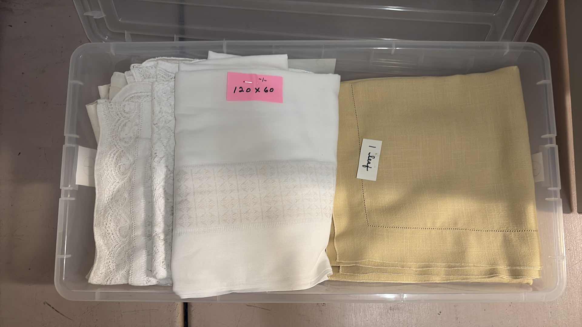 Photo 1 of CONTENTS OF CABINET-LINENS