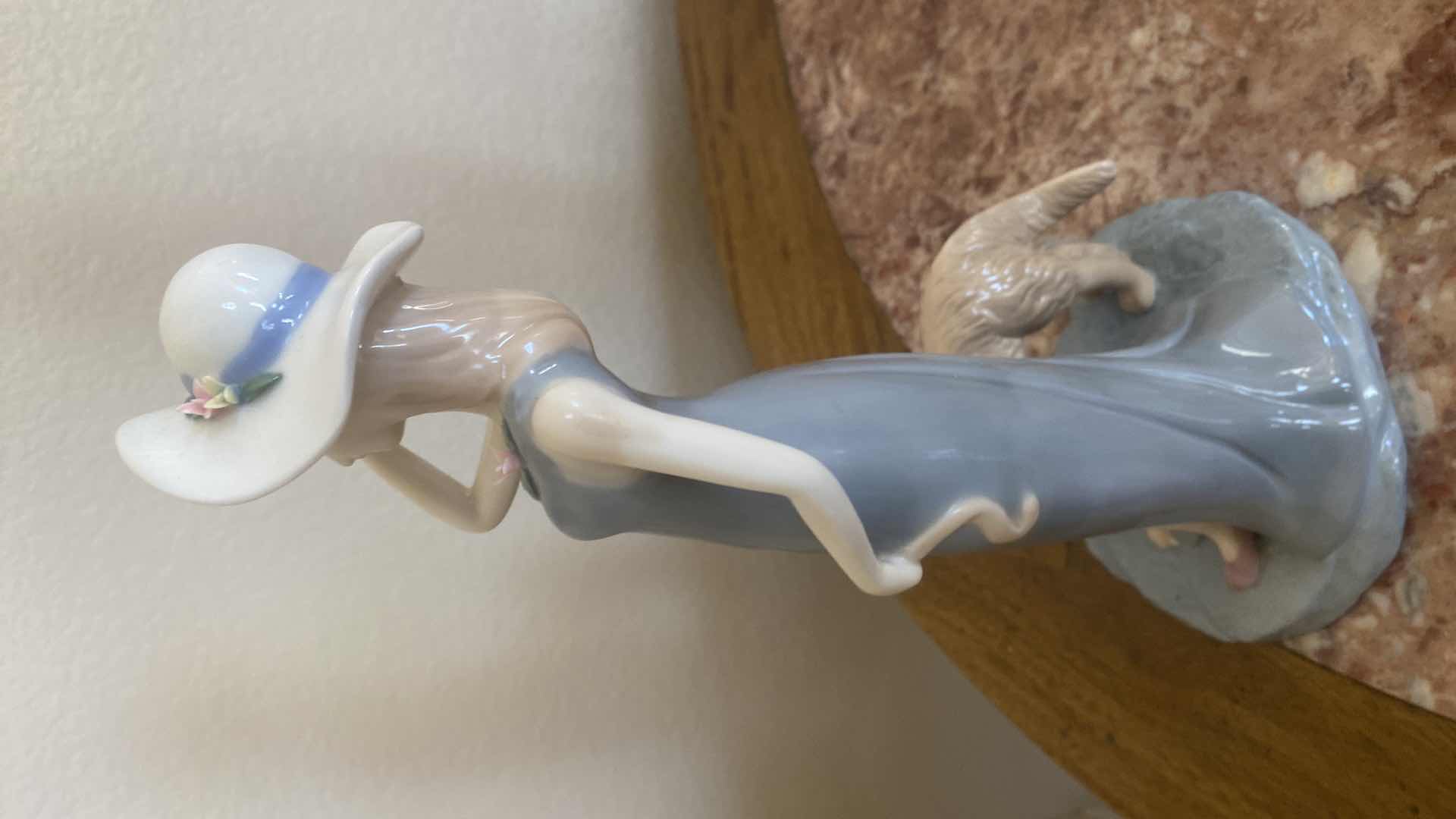 Photo 1 of CERAMIC FIGURINES WITH DOG & RESIN FIGURINE H14”
