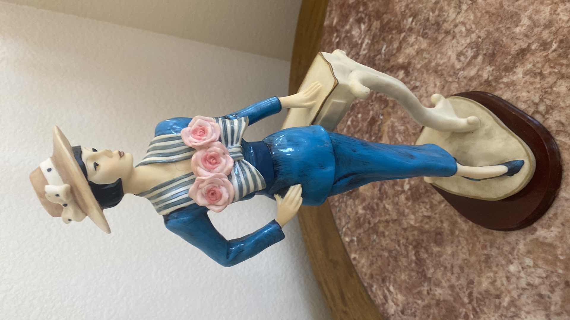 Photo 1 of CERAMIC FIGURINES WITH DOG & RESIN FIGURINE H14”