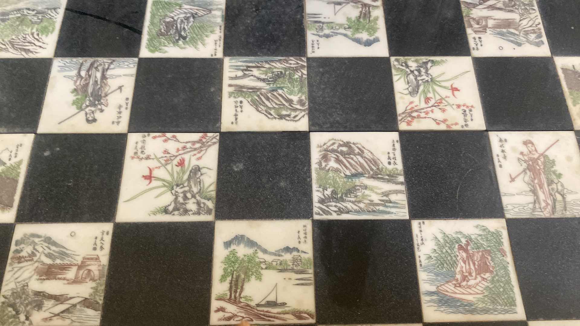 Photo 1 of VINTAGE CHINESE CARVED WOOD CHESS SET 18” x 18”