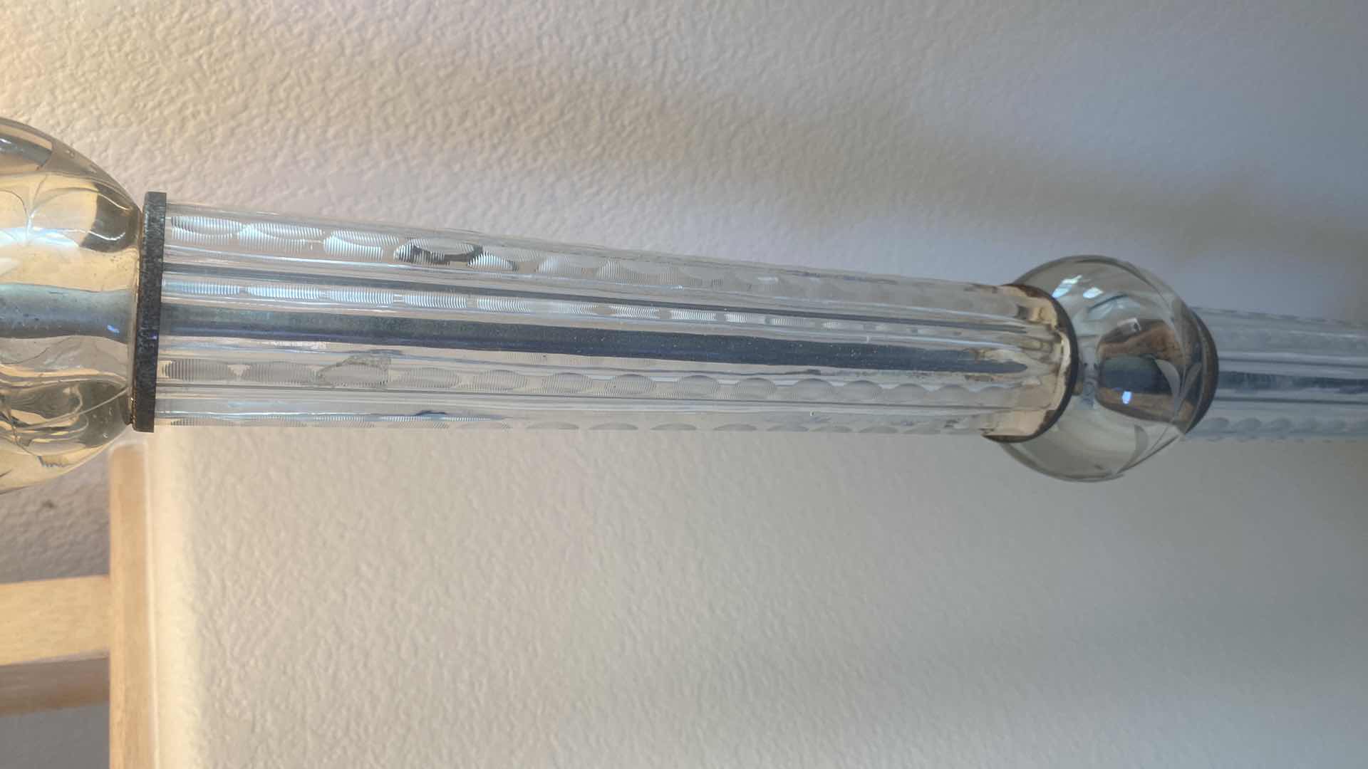 Photo 1 of TORCHIERE FLOOR LAMP WITH ETCHED GLASS H66”