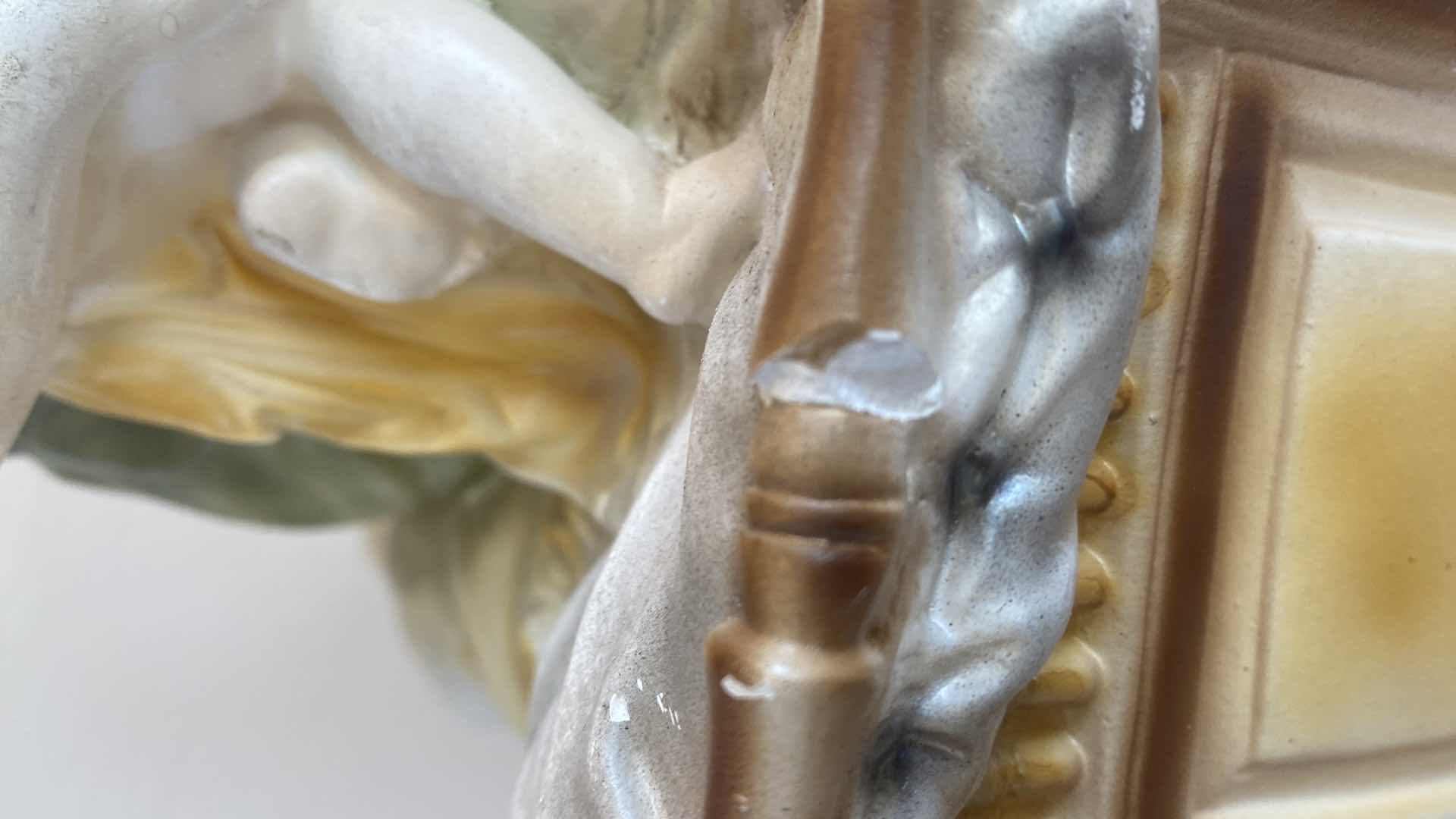 Photo 1 of VINTAGE PLASTER FIGURINE MOTHER & CHILD 9” x 15”