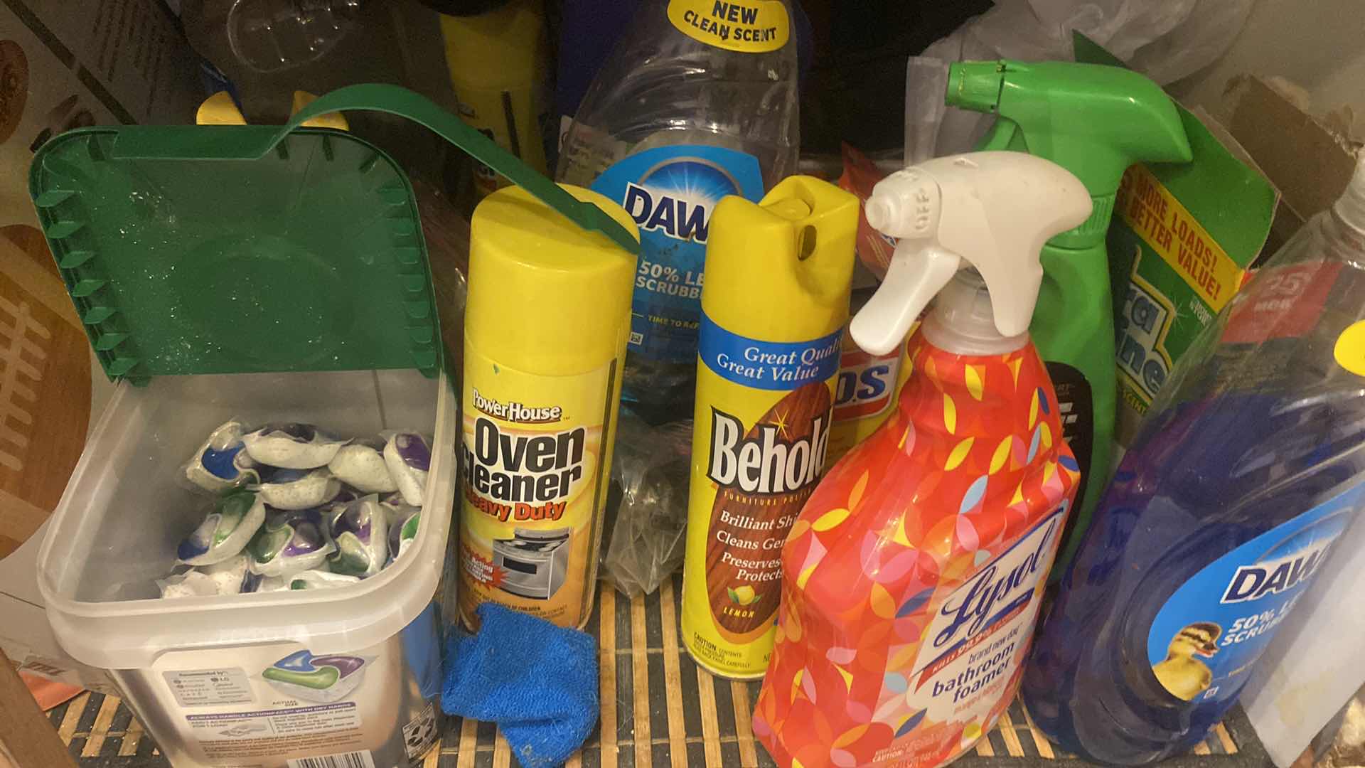 Photo 1 of CONTENTS KITCHEN CABINET - A CLEANING SUPPLIES UNDER SINK