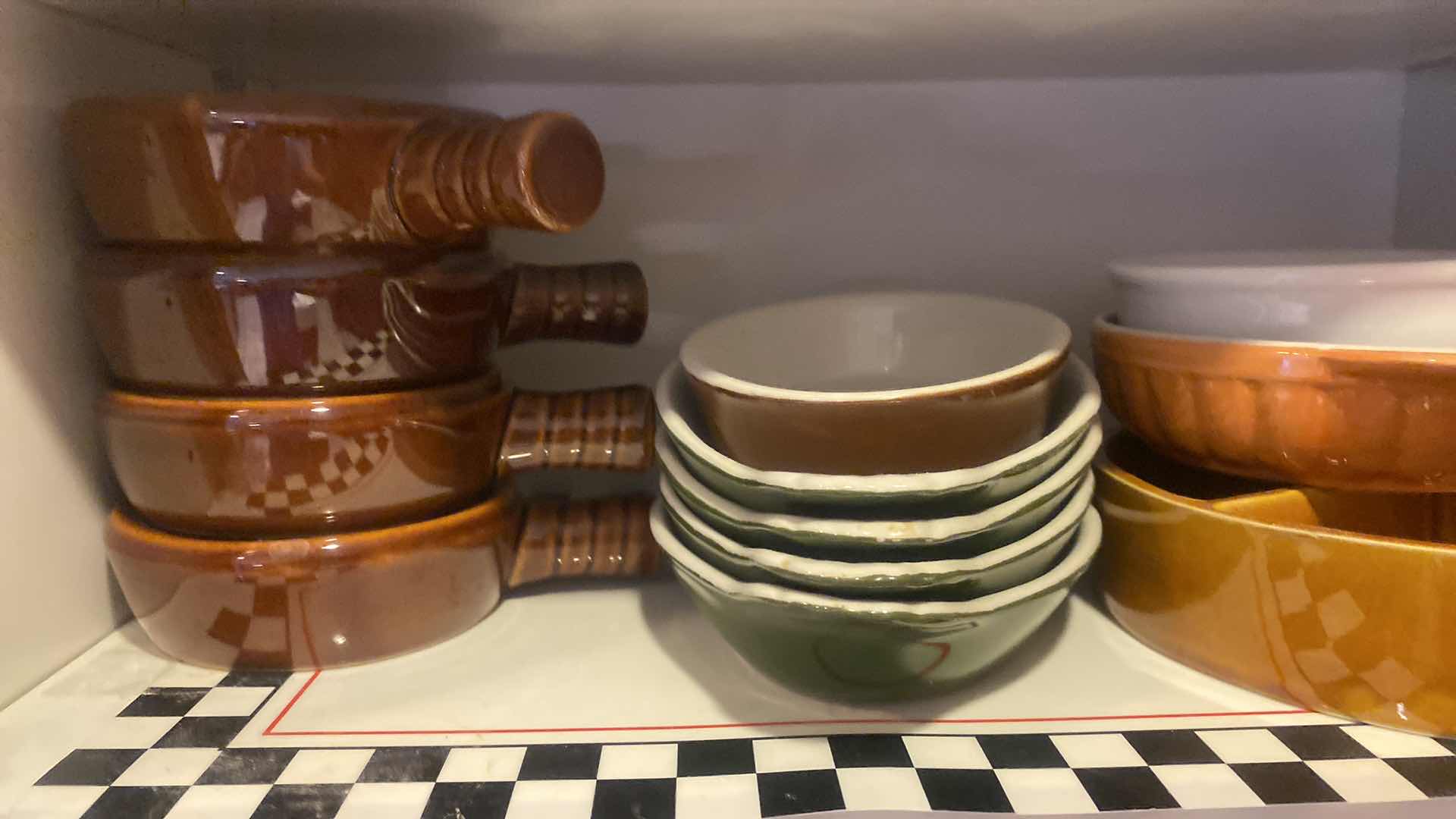 Photo 1 of CONTENTS KITCHEN CABINET - MIXED DISHES & COFFEE CUPS & GLASSES & SMALL BAKEWARE