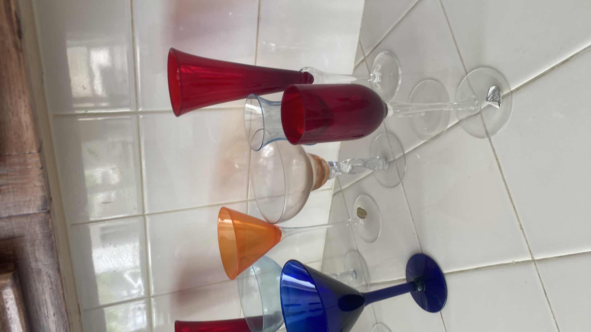 Photo 1 of 10 - COLORED STEMWARE
