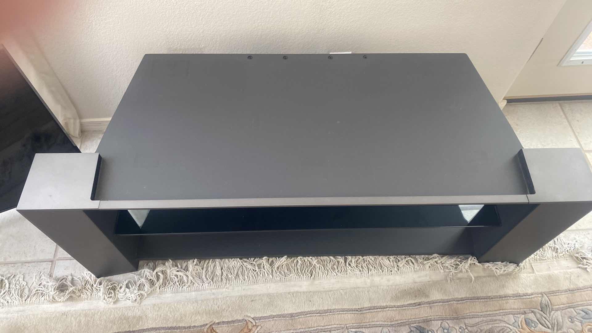 Photo 1 of TV STAND WITH SHELF WITH COMPONENTS