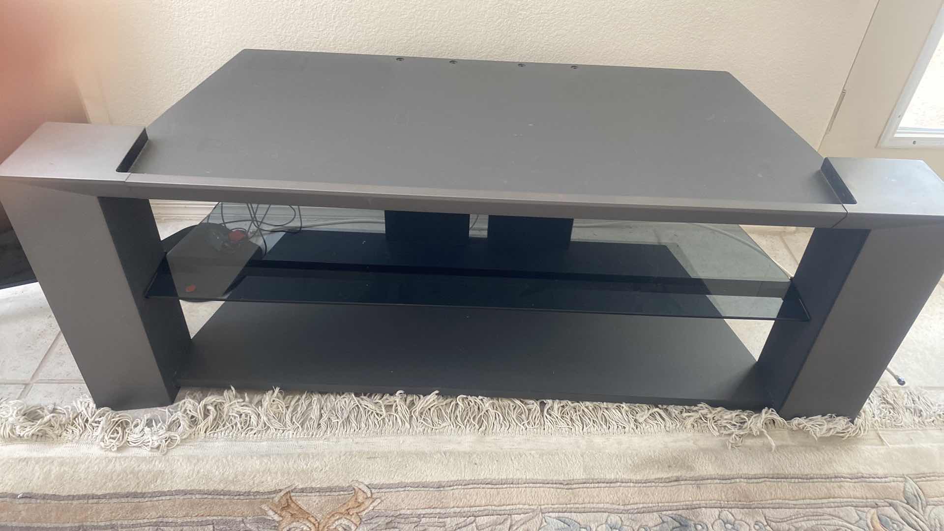 Photo 1 of TV STAND WITH SHELF WITH COMPONENTS