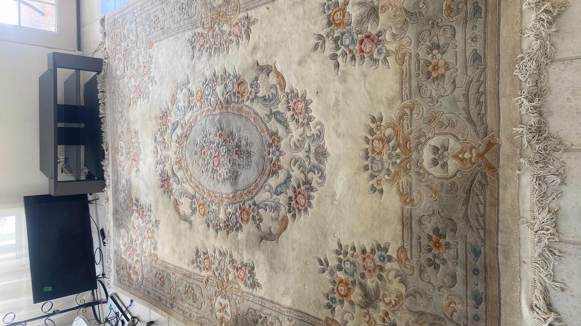 Photo 1 of HAND WOVEN WOOL AREA RUG 8’ 6” X 12’ 2”