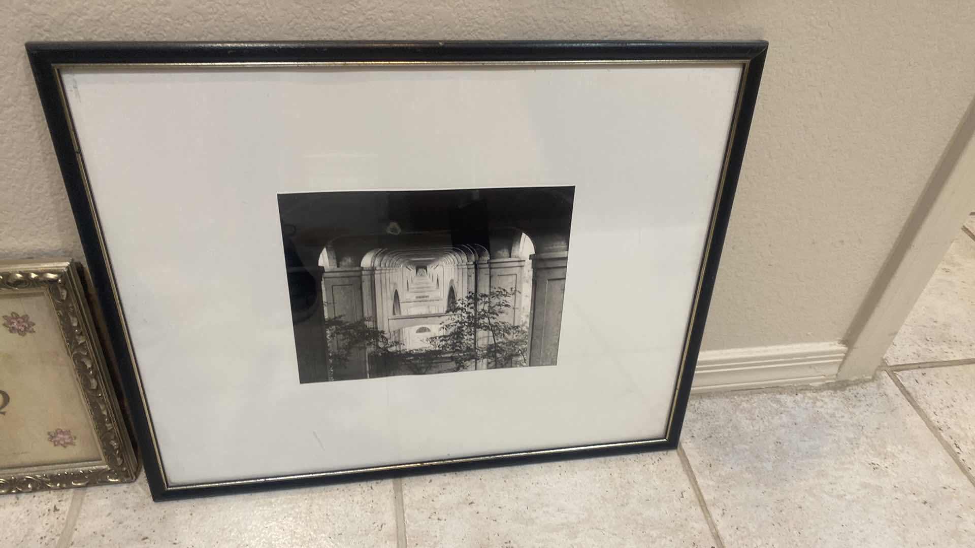 Photo 1 of 2 - FRAMED ARTWORK POWDER ROOM & ARCHITECTURE PRINT 21” X 17”