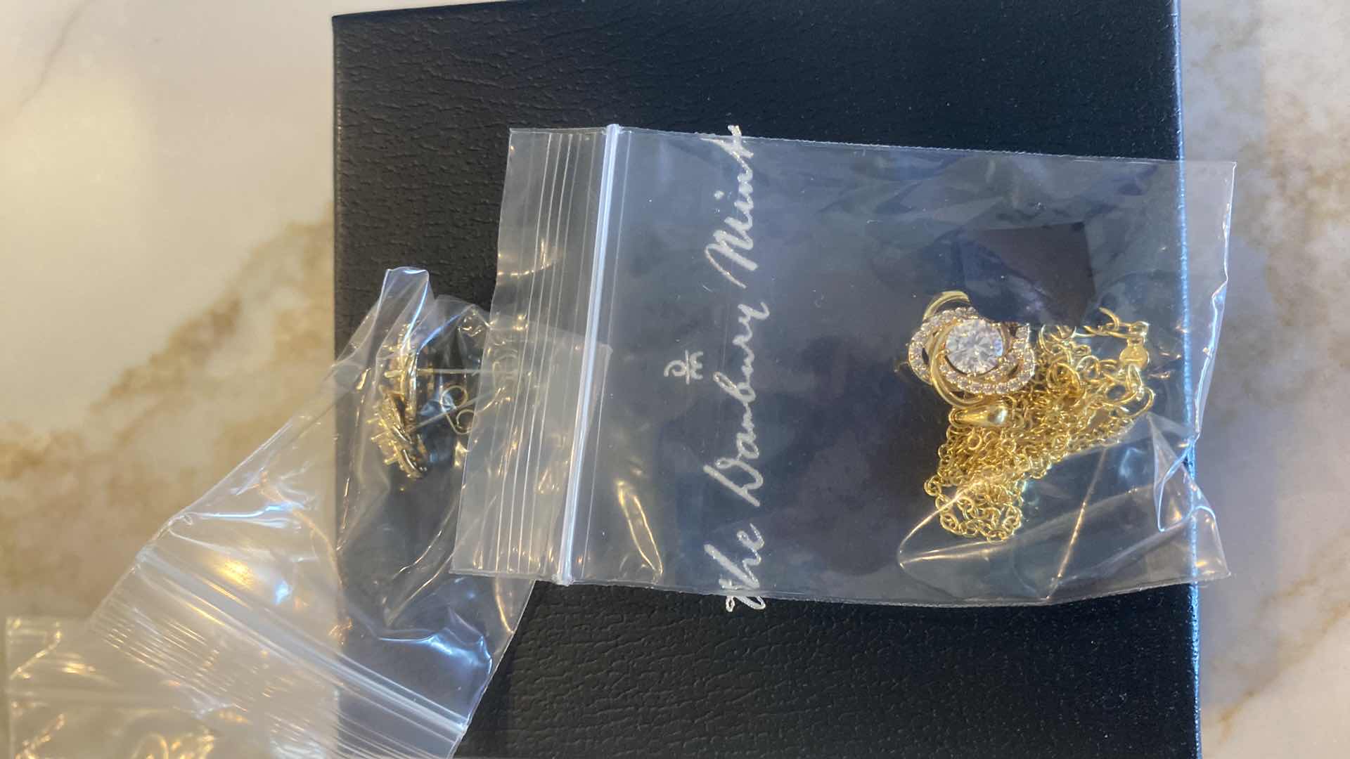 Photo 1 of DANBURY MINT NECKLACE & EARRINGS IN BOX - BAG MISSING