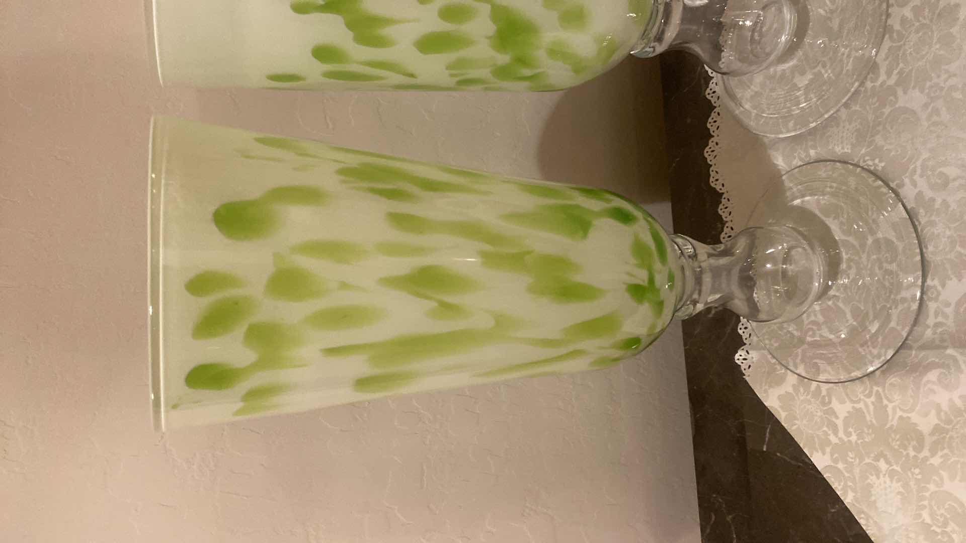 Photo 1 of PAIR OF ART GLASS  VASES H17”