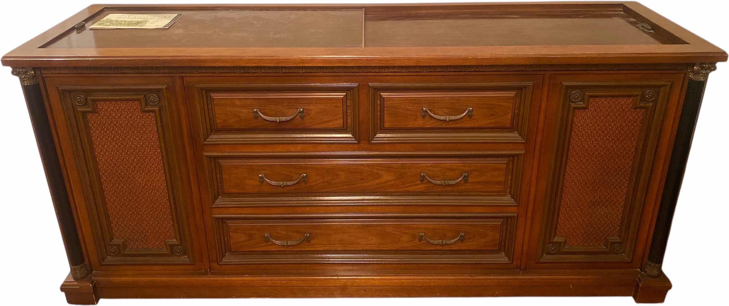 Photo 1 of VINTAGE MAGNAVOX ASTRONIC SERIES SOLID STATE STERO HI FI WITH STORAGE FOR ALBUMS 66” x 19 1/2” H29 1/2” (Tested)