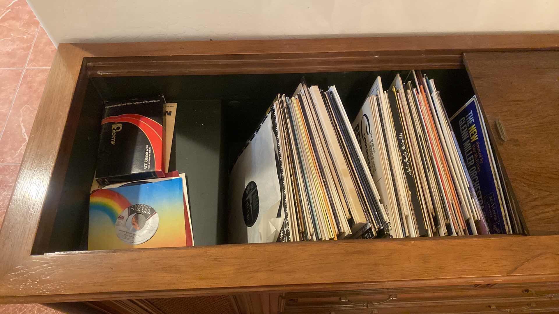 Photo 1 of VINTAGE MAGNAVOX ASTRONIC SERIES SOLID STATE STERO HI FI WITH STORAGE FOR ALBUMS 66” x 19 1/2” H29 1/2” (Tested)