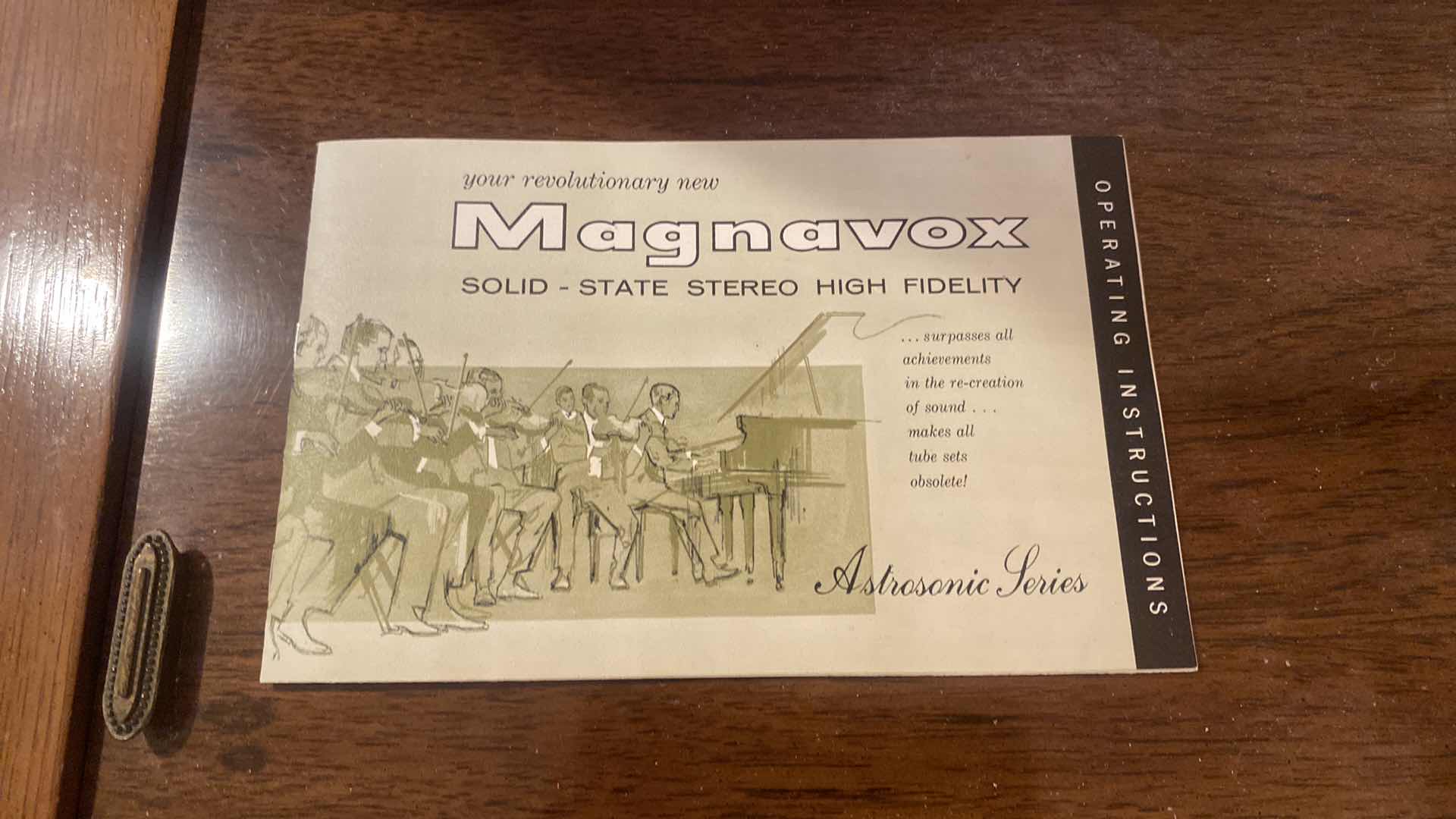 Photo 1 of VINTAGE MAGNAVOX ASTRONIC SERIES SOLID STATE STERO HI FI WITH STORAGE FOR ALBUMS 66” x 19 1/2” H29 1/2” (Tested)