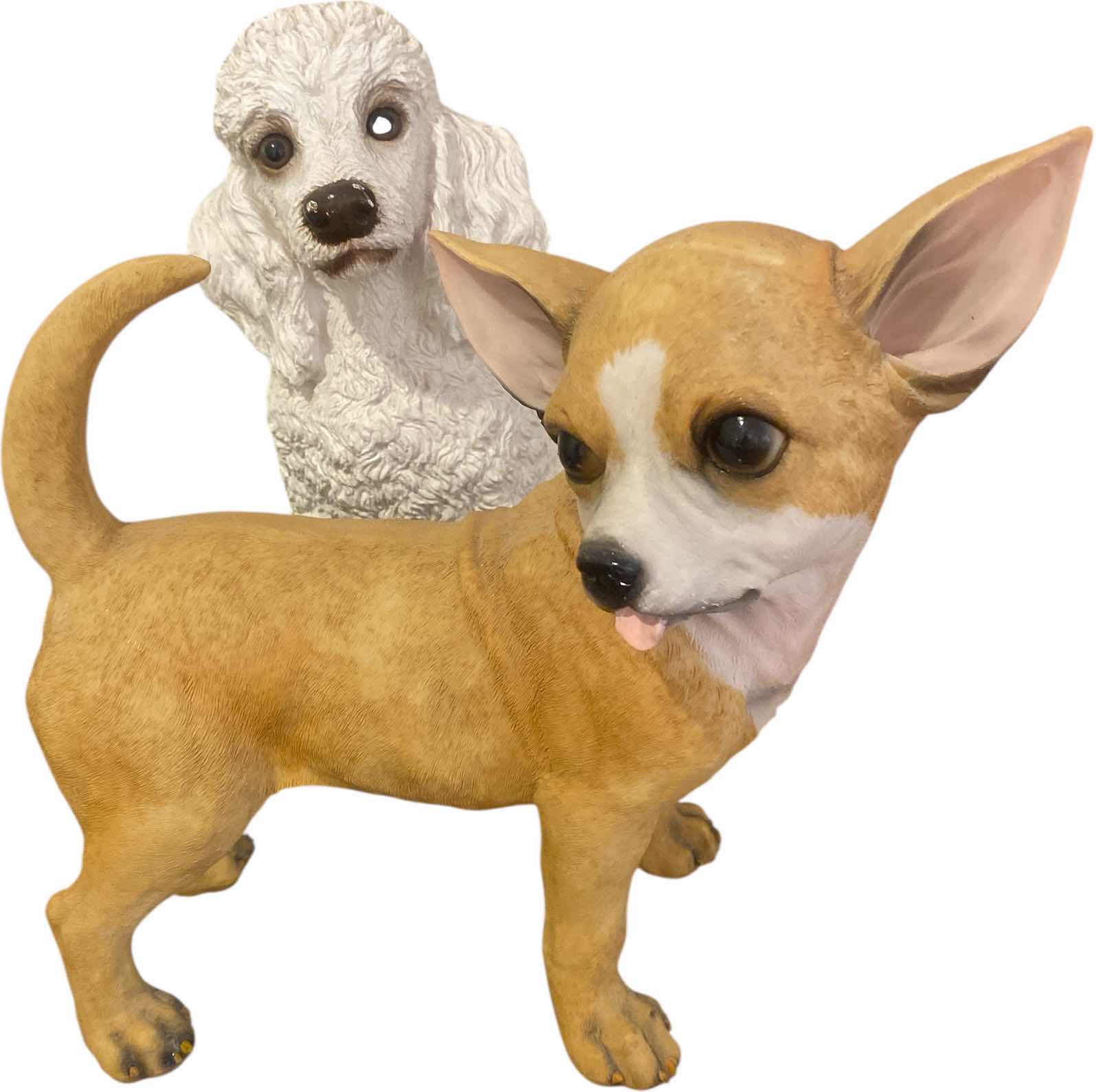 Photo 1 of 2 - DOG STATUES LARGEST 11” x 12”