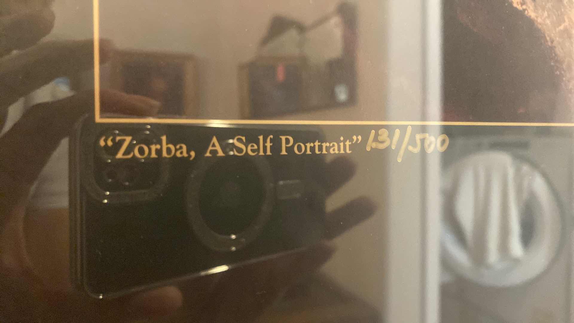 Photo 1 of FRAMED LIMITED EDITION POSTER OFFSET LITHOGRAPH “ZORBA - A SELF PORTRAIT” BY ANTHONY QUINN SIGNED NUMBERED WITH COA ARTWORK