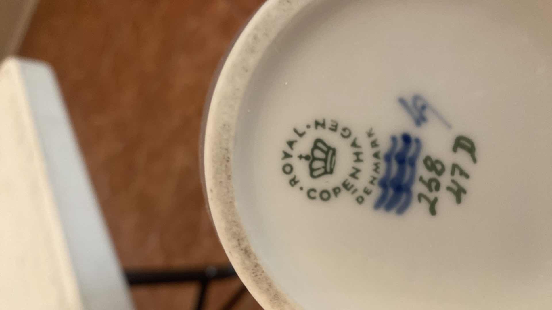 Photo 1 of ROYAL COPENHAGEN PORCELAIN FISH & TANG DESIGN VASE H9”