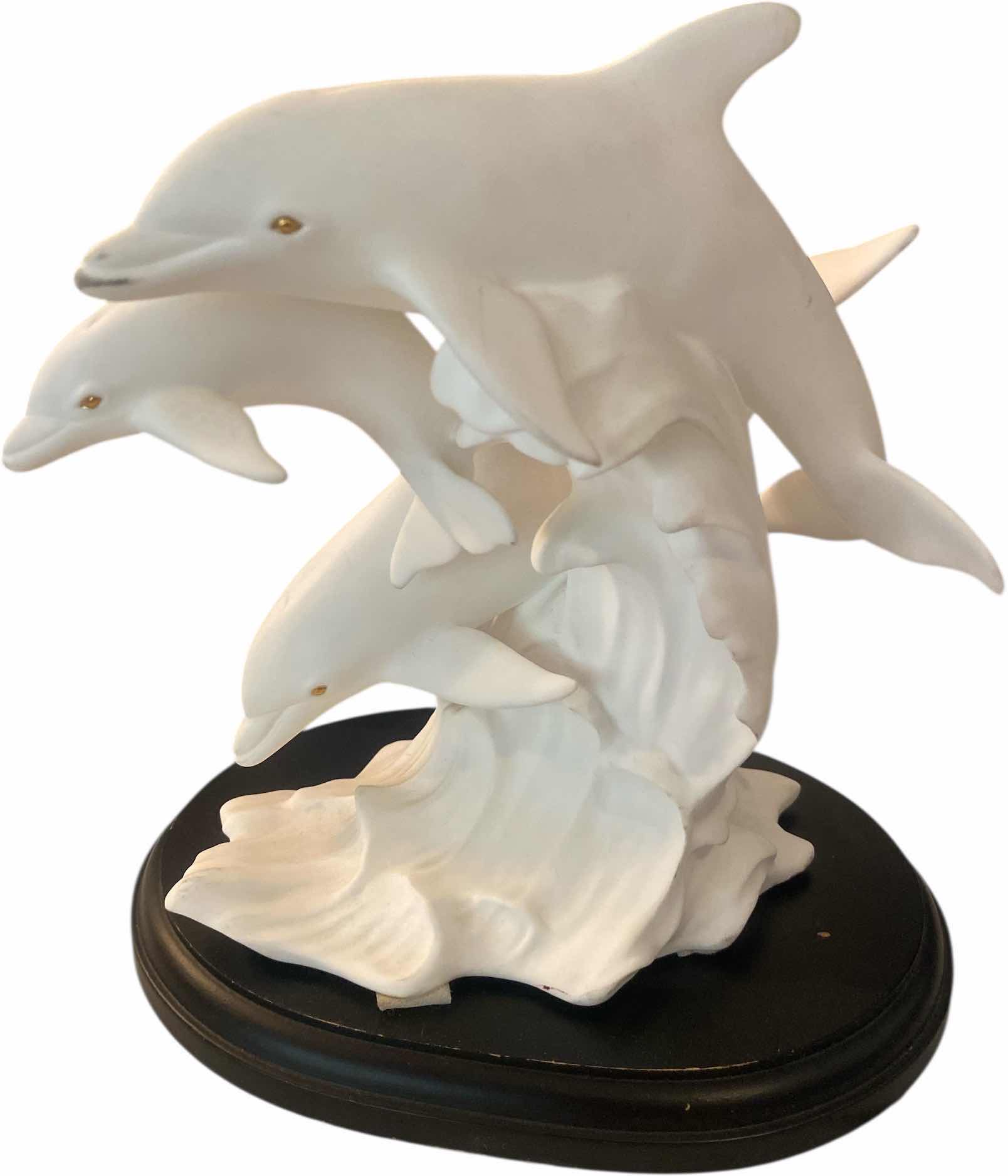 Photo 1 of LENOX CHINA 1991 “DANCE OF THE DOLPHINS” FIGURINE 7” x 6 1/2”