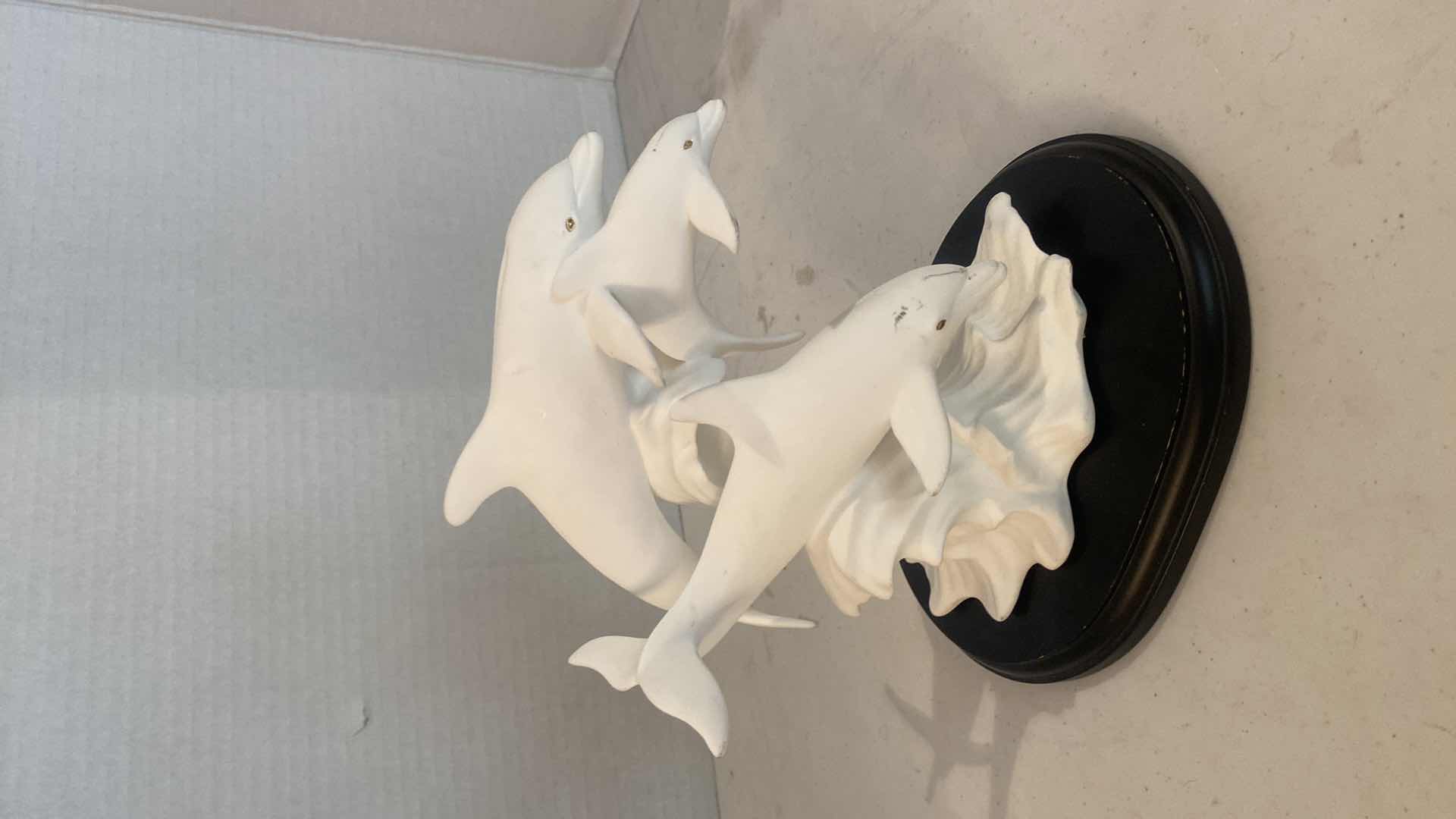 Photo 1 of LENOX CHINA 1991 “DANCE OF THE DOLPHINS” FIGURINE 7” x 6 1/2”