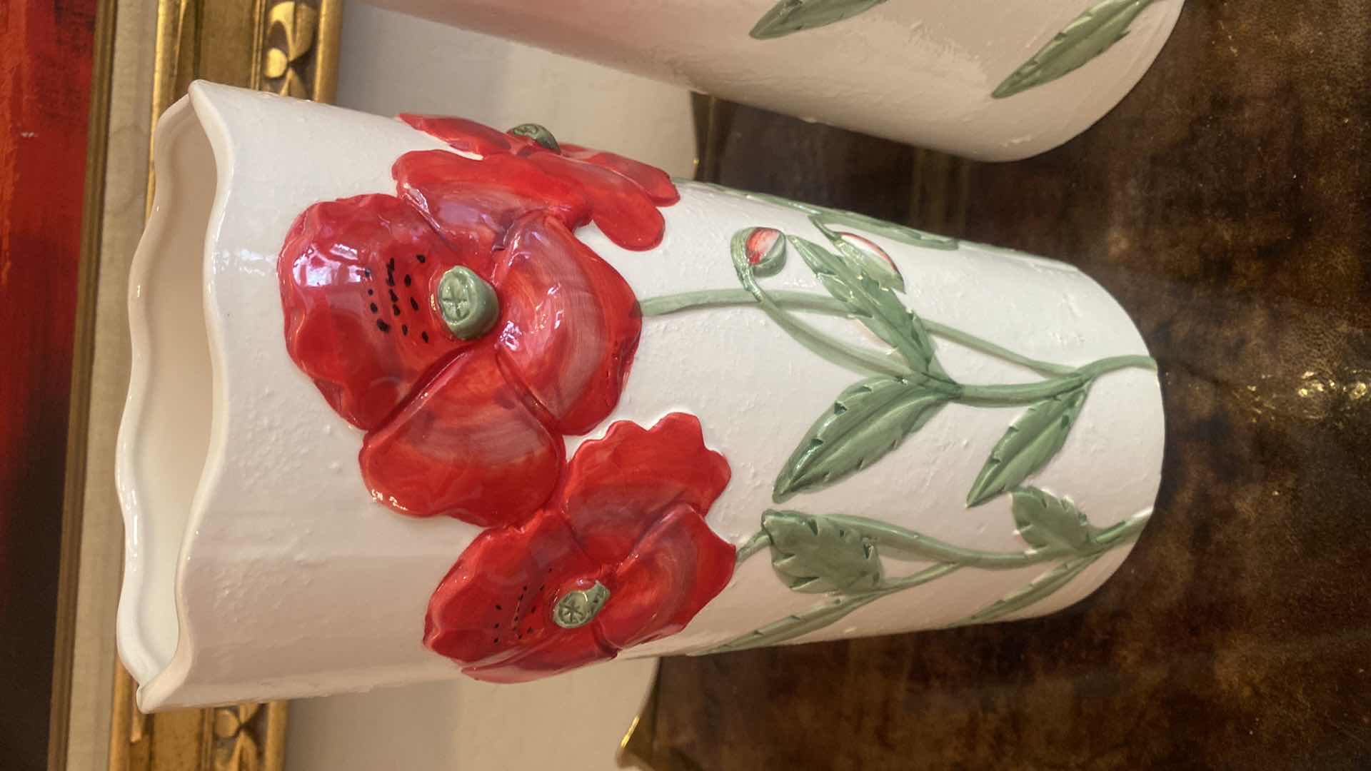 Photo 1 of PAIR OF CERAMIC VASES H12”