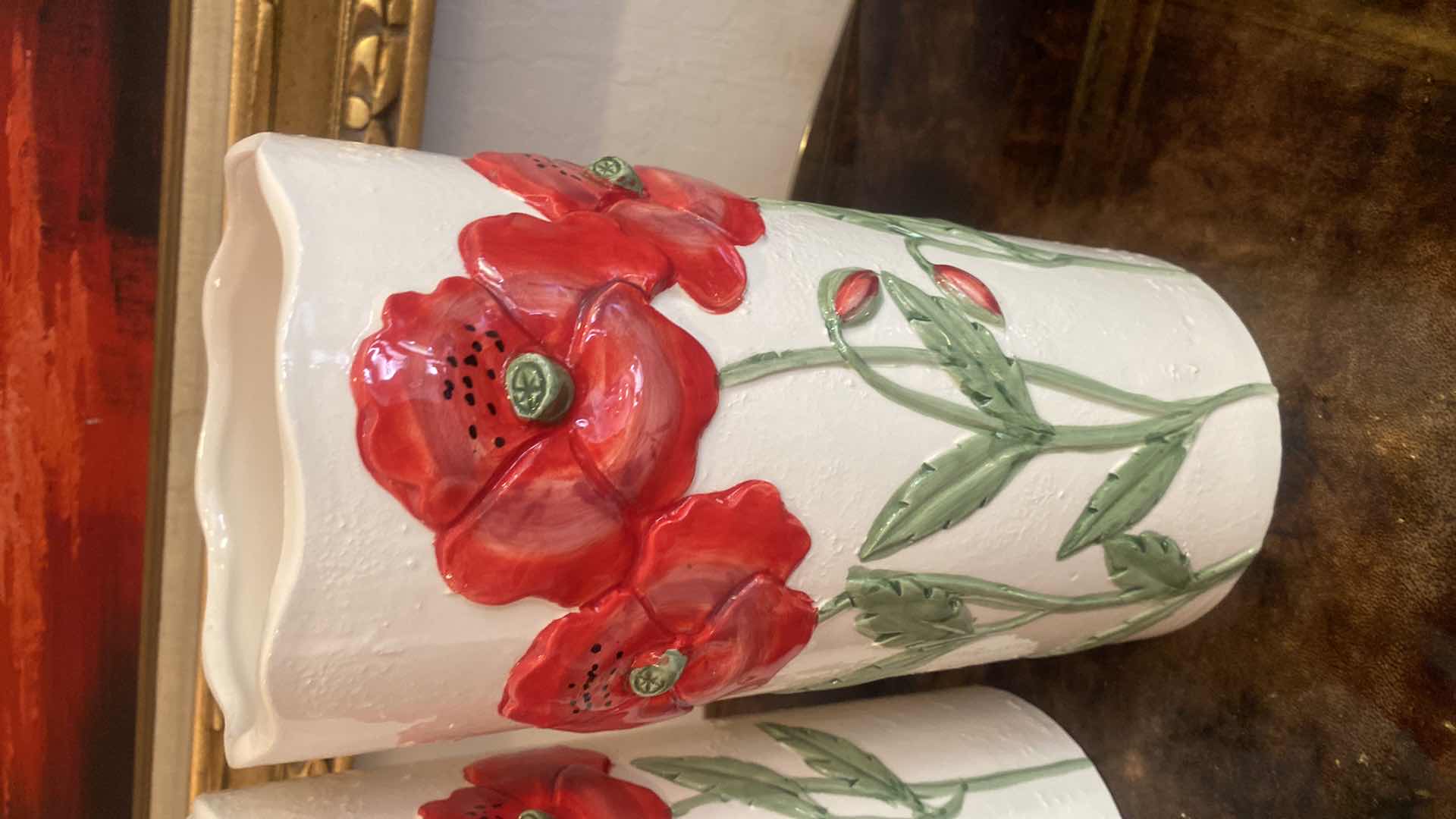 Photo 1 of PAIR OF CERAMIC VASES H12”