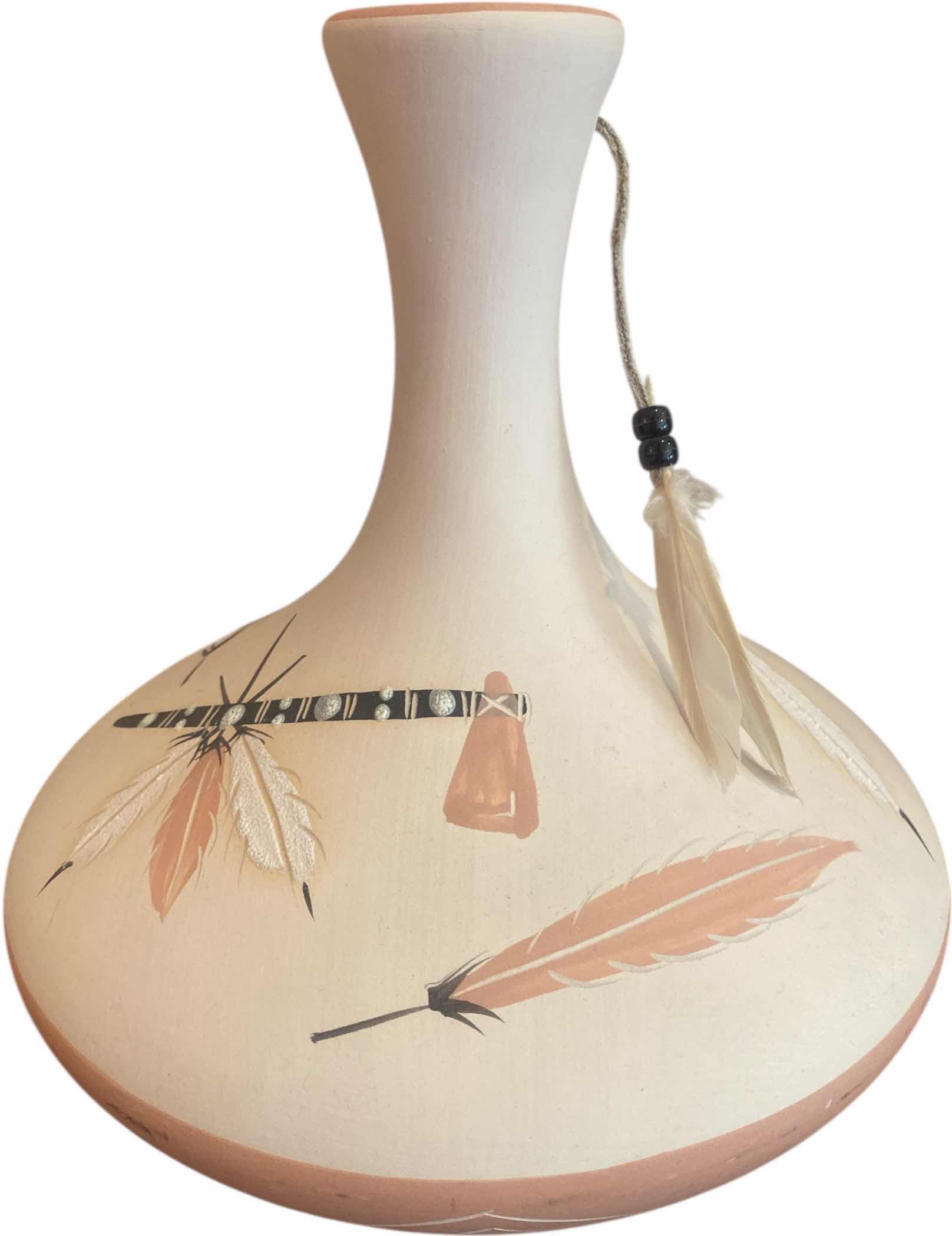 Photo 1 of NATIVE AMERICAN POTTERY SIGNED 8 1/2” x 9 1/2”