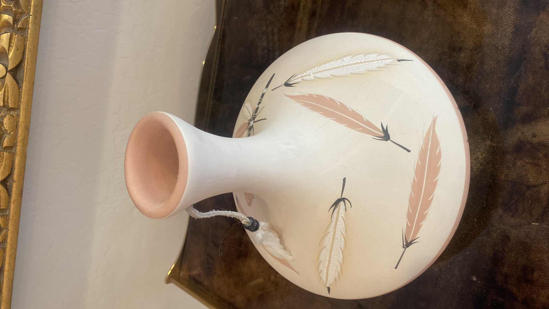 Photo 1 of NATIVE AMERICAN POTTERY SIGNED 8 1/2” x 9 1/2”