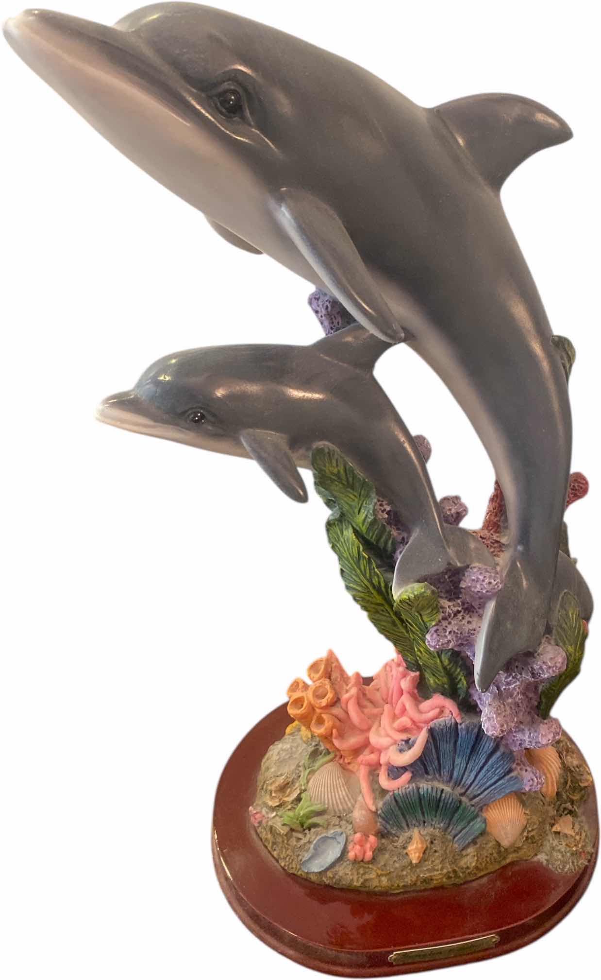 Photo 1 of YANGLIN COLLECTION COMPOSITE DOLPHIN STATUE H15”