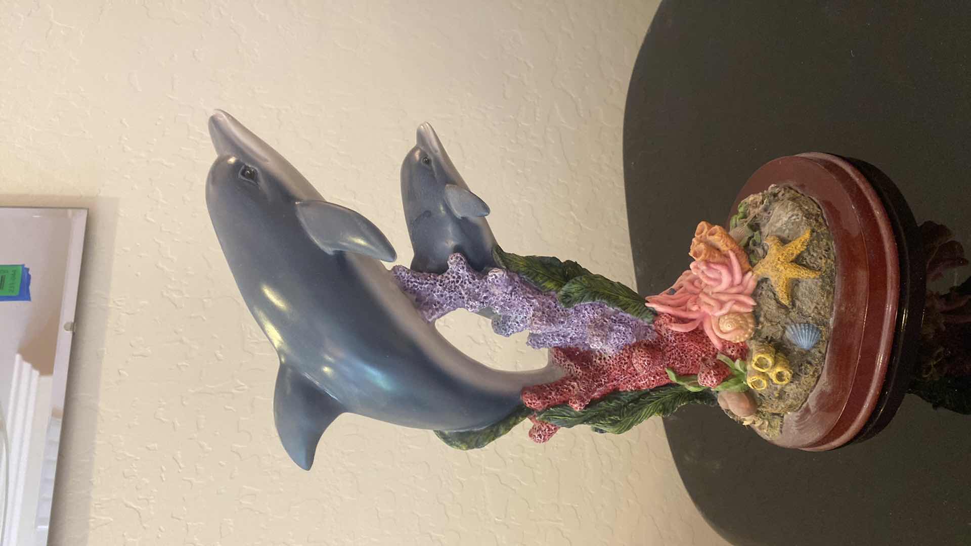 Photo 1 of YANGLIN COLLECTION COMPOSITE DOLPHIN STATUE H15”