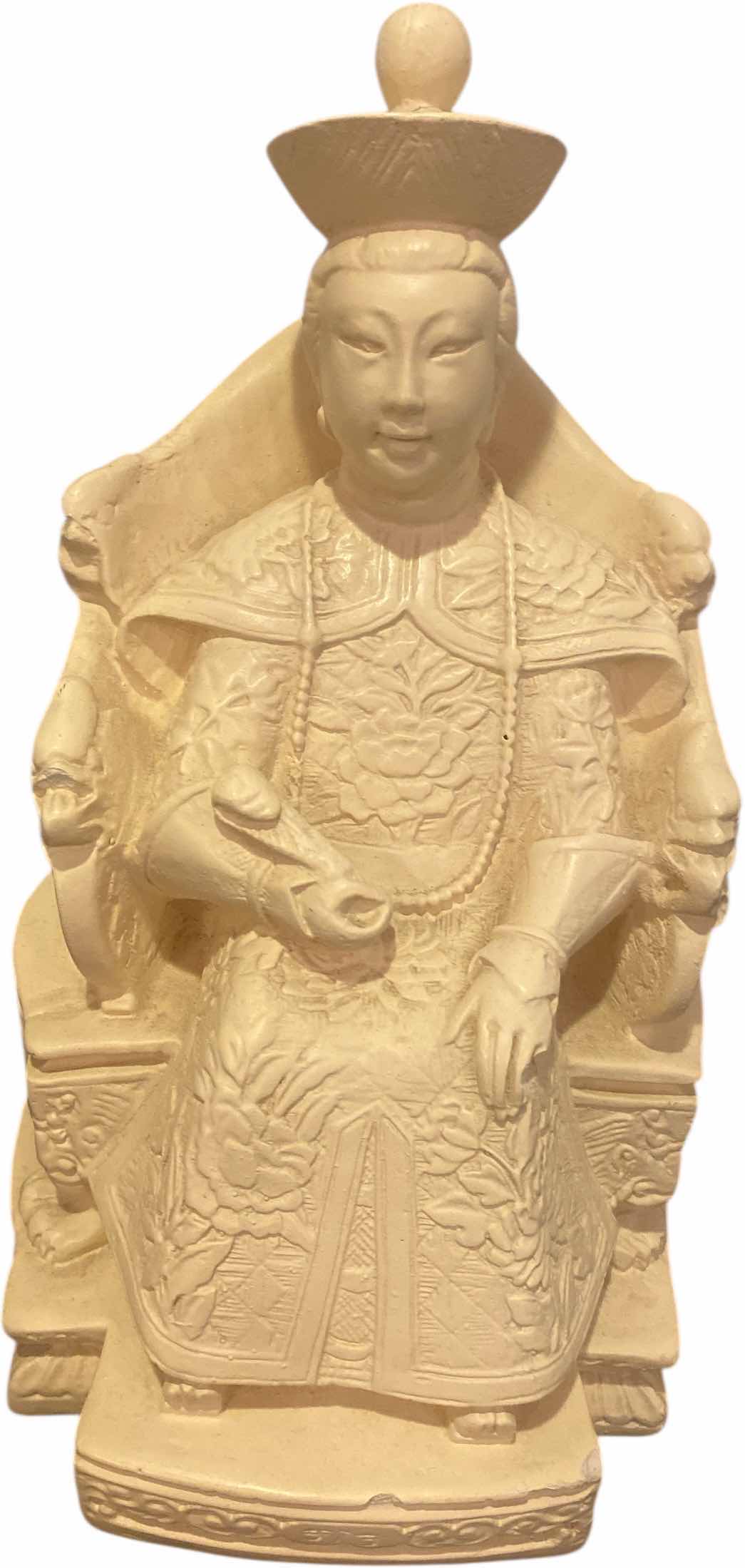 Photo 1 of HEAVY CAST RESIN CHINESE EMPEROR STATUE H10”