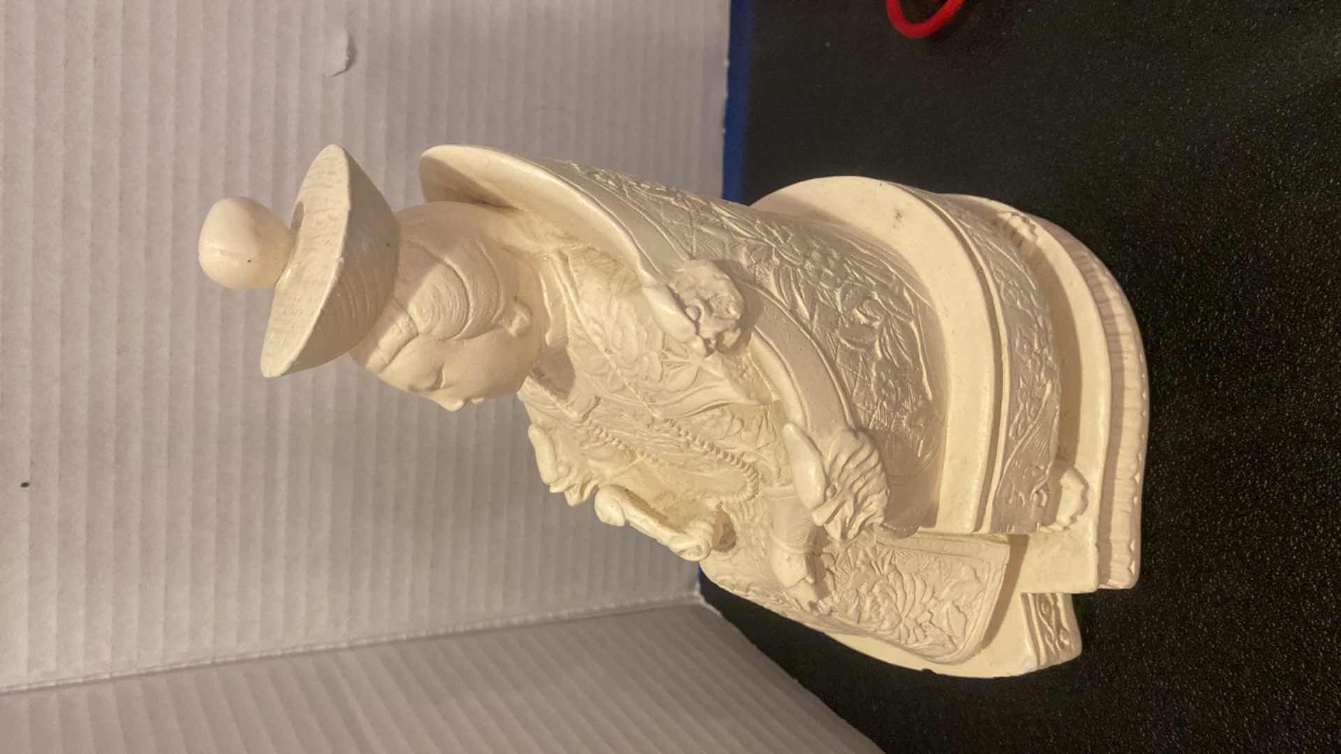 Photo 1 of HEAVY CAST RESIN CHINESE EMPEROR STATUE H10”