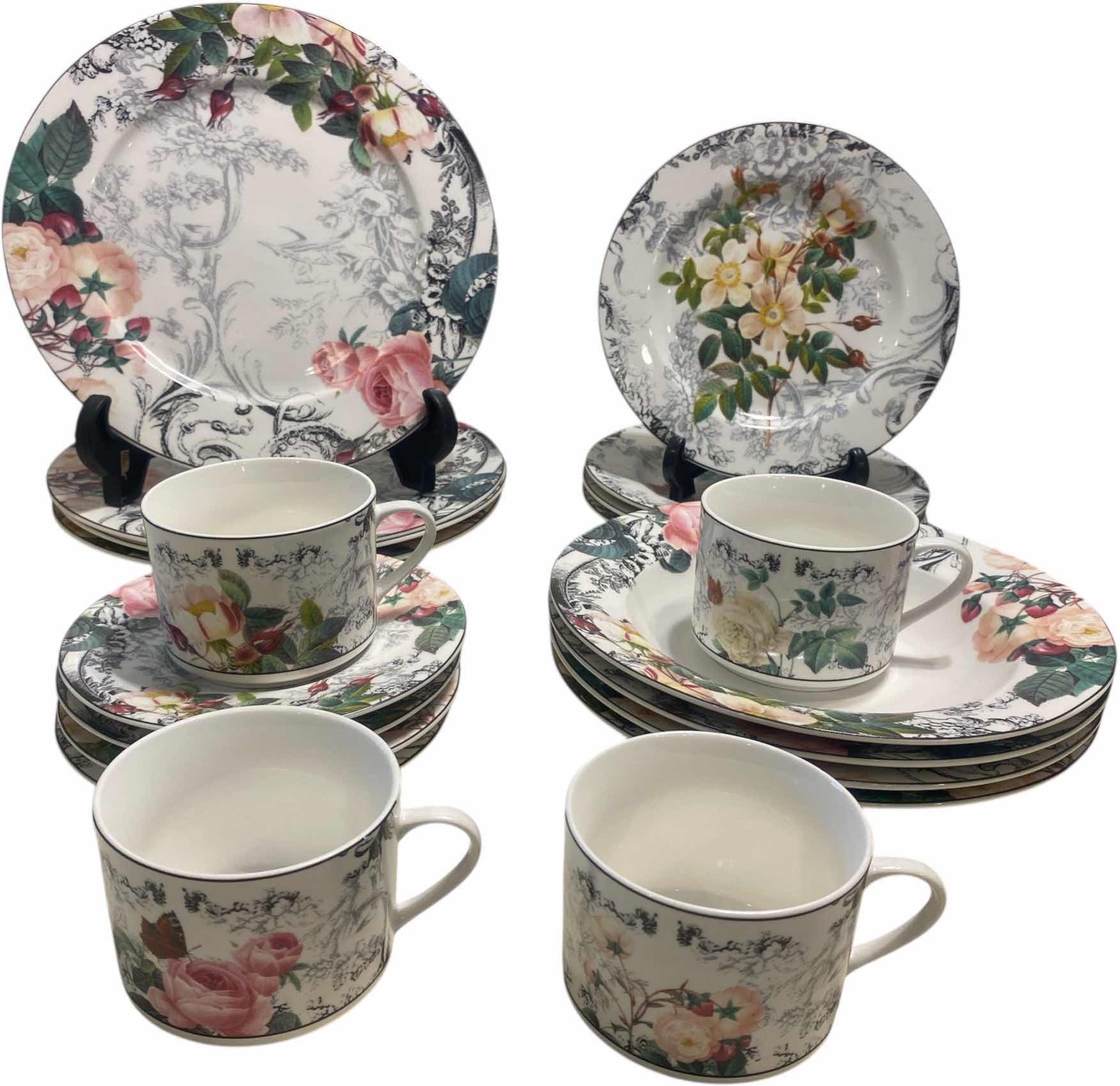 Photo 1 of 20 PIECE SET AMERICAN ATELIER RISE TOILE PORCELAIN CHINA
