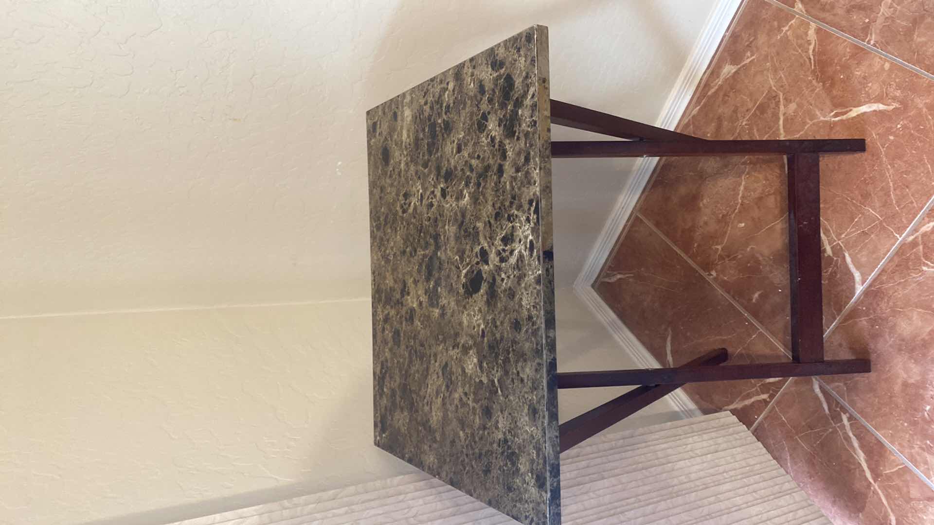 Photo 1 of FOLDING TV TRAY & BRASS MAGAZINE RACK