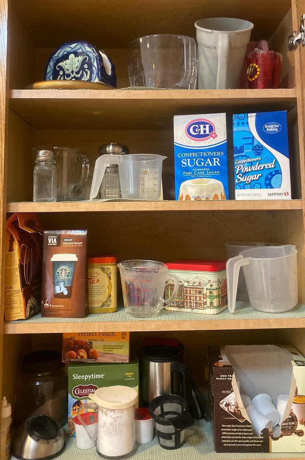 Photo 1 of CONTENTS OF CABINET - TEA MEASURE CUPS & MORE