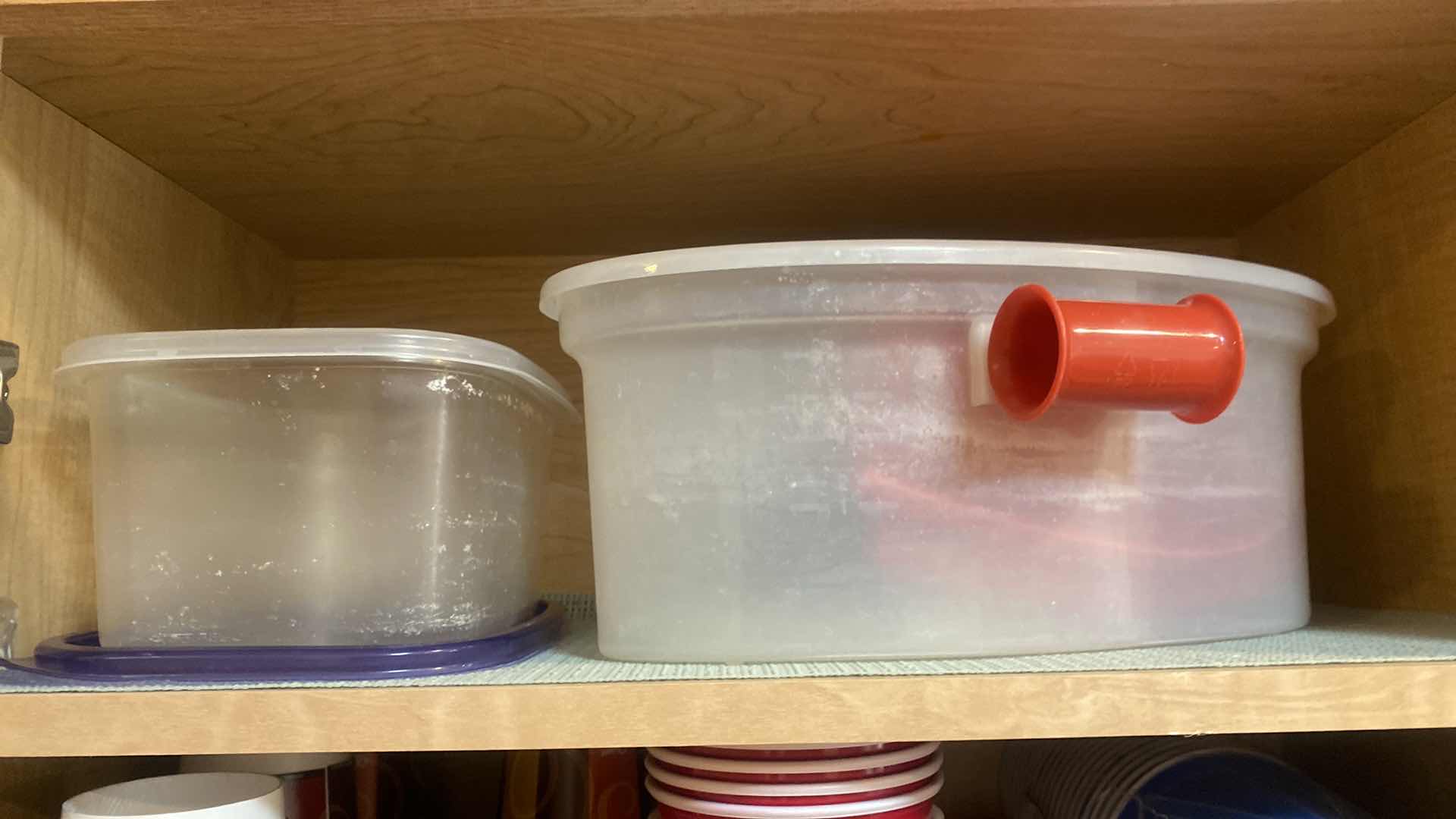 Photo 1 of CONTENTS OF CABINET - CORK BUTLER & DISPOSABLE PAPER STYROFOAM CUPS PLAYES NAPKINS