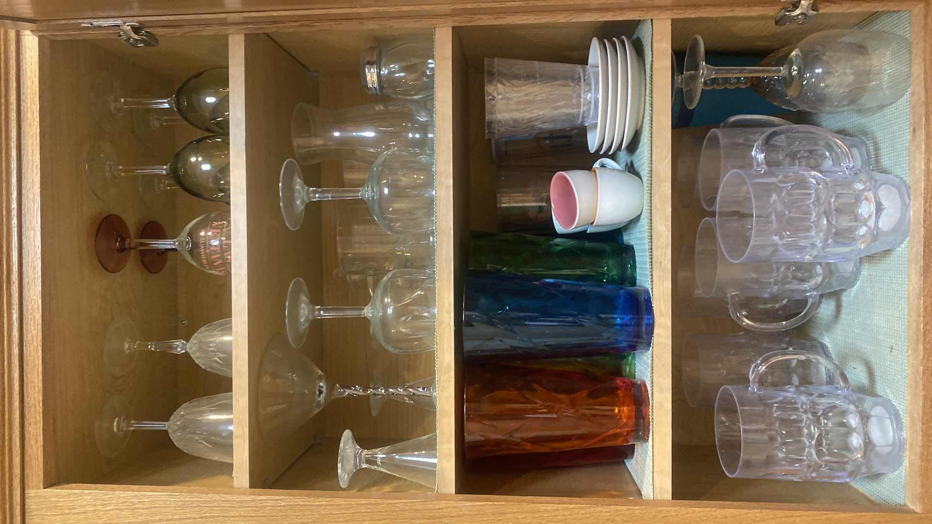 Photo 1 of CONTENTS OF CABINET - GLASSES MUGS & STEMWARE