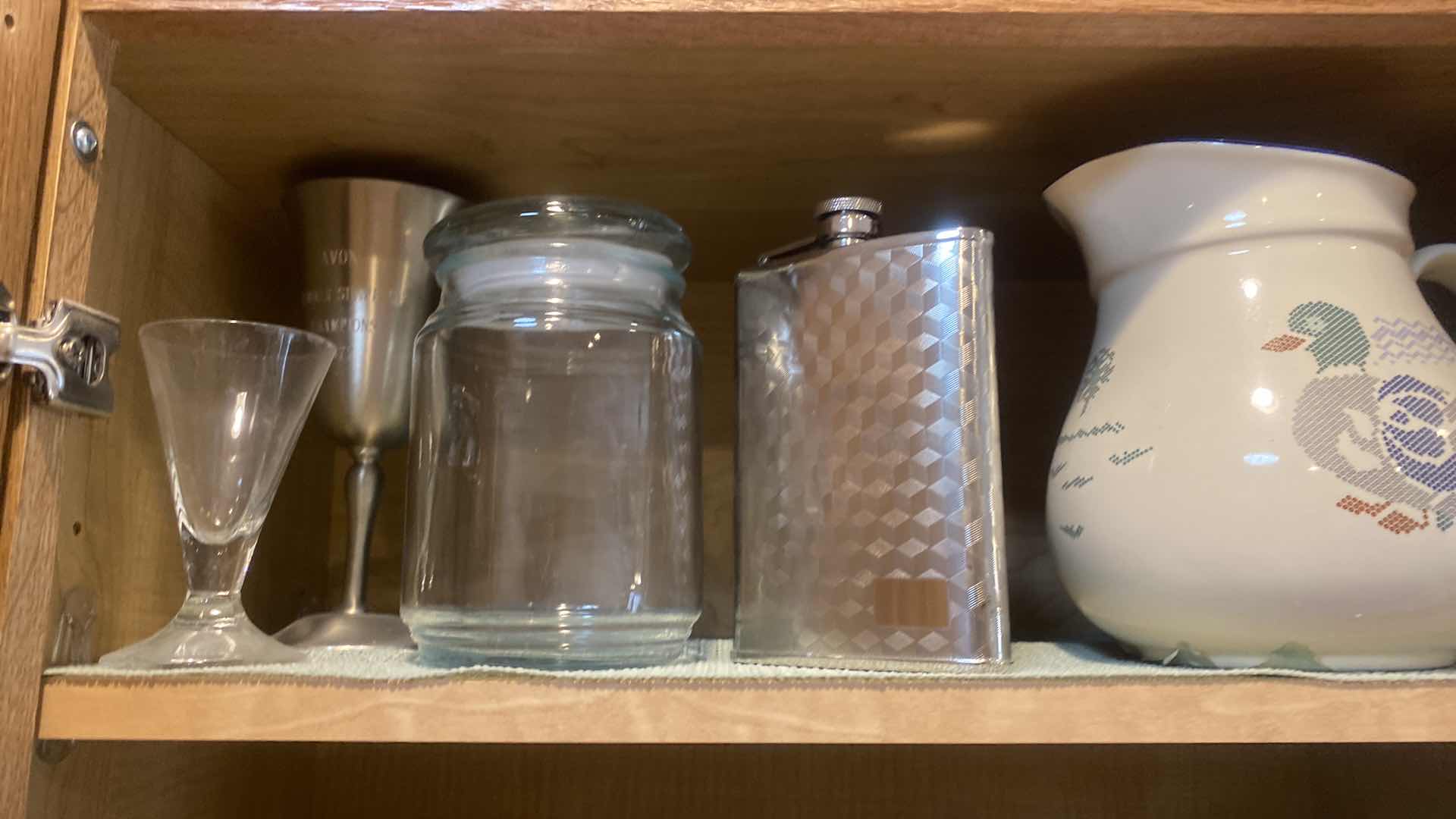 Photo 1 of CONTENTS OF CABINET - GLASSES & STEMWARE